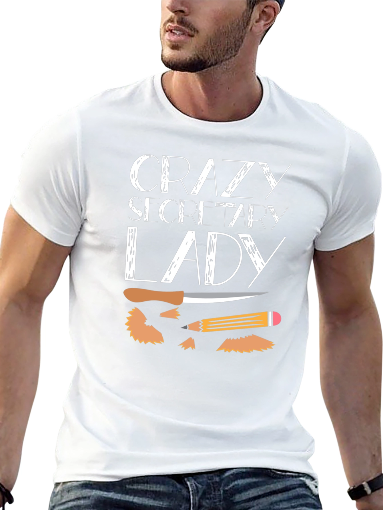 Crazy Secretary Lady Graphic T-Shirt