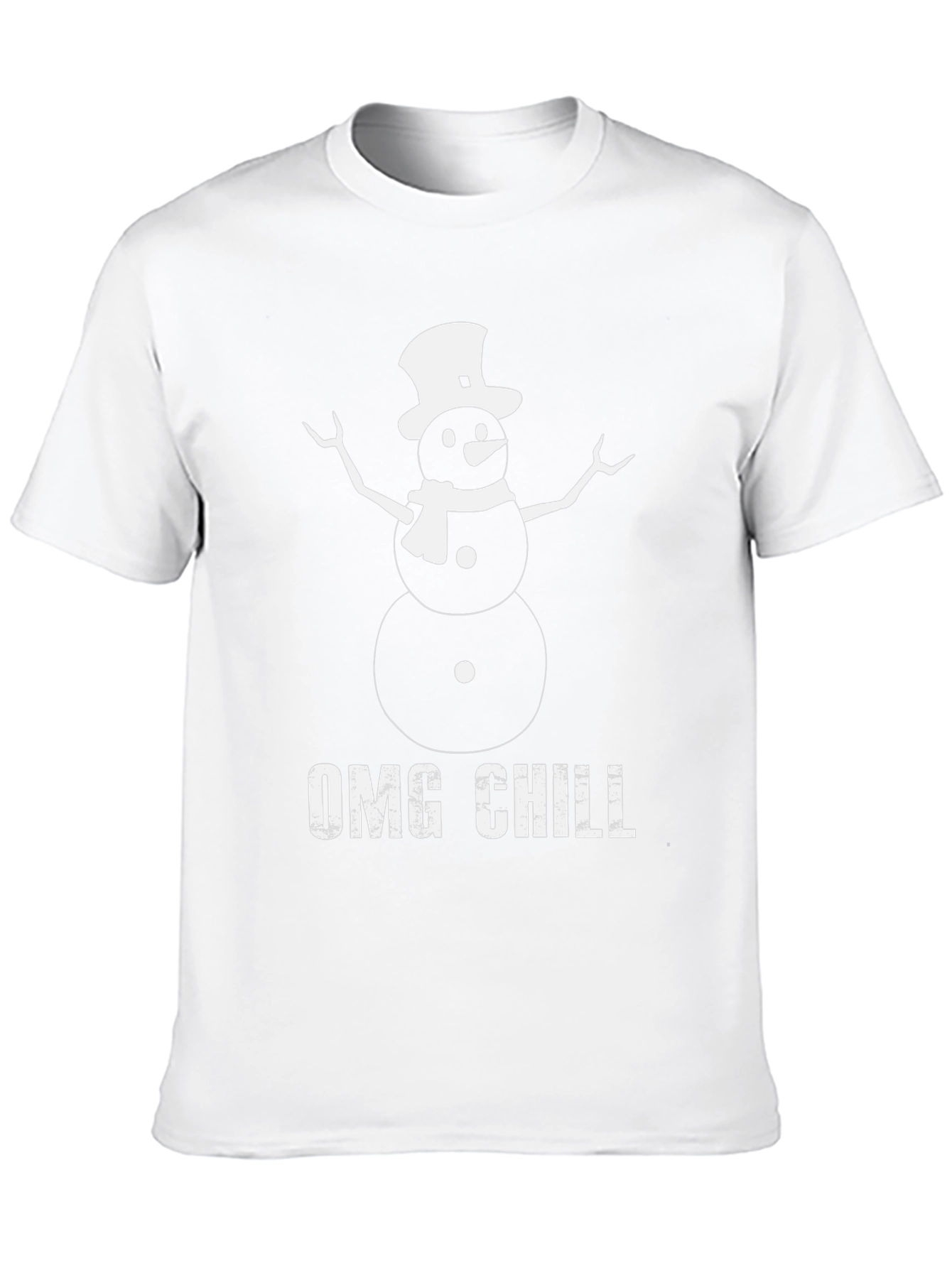 OMG Chill Snowman Graphic Tee - Winter Holiday Style