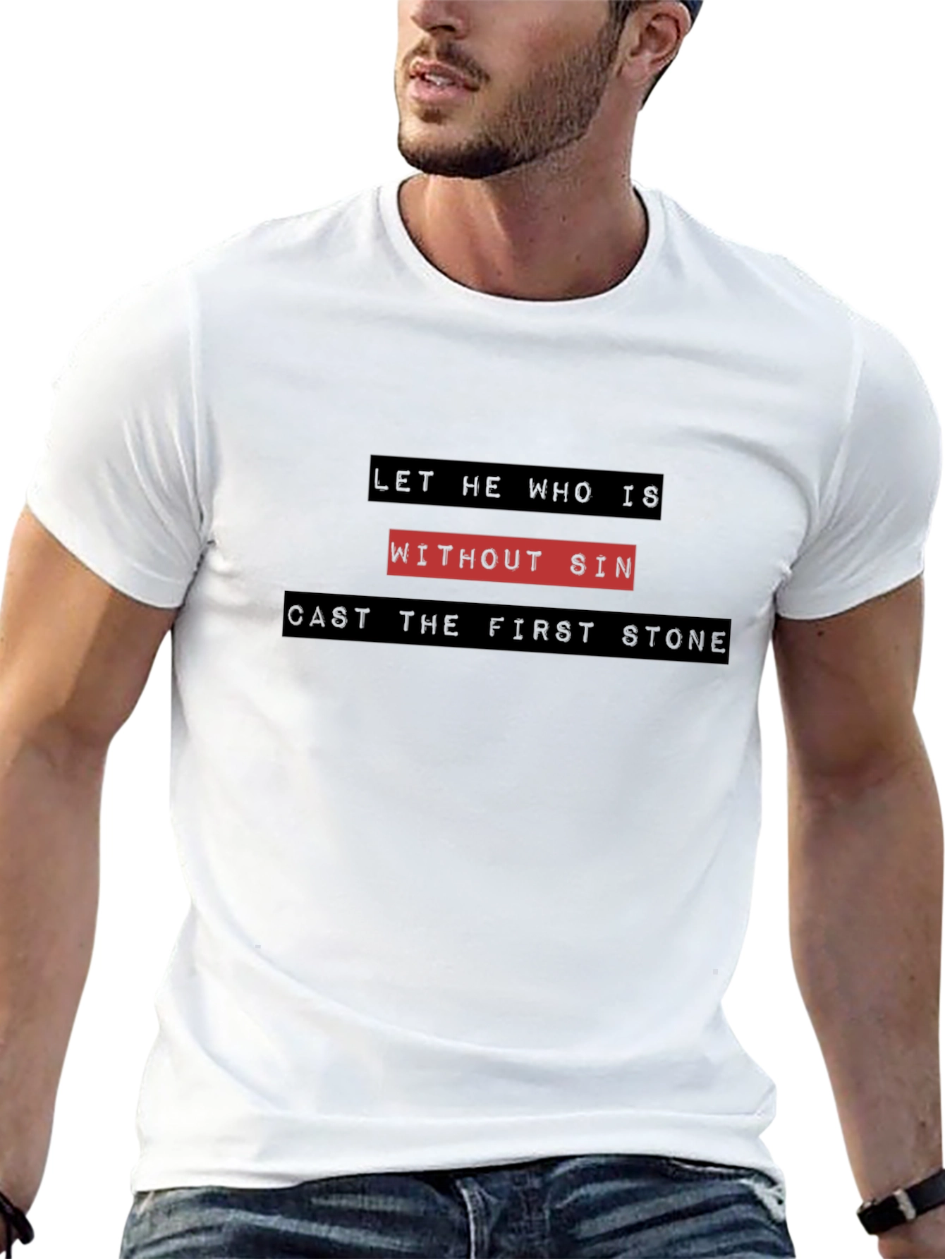 Without Sin Graphic Tee - Black Cotton T-Shirt
