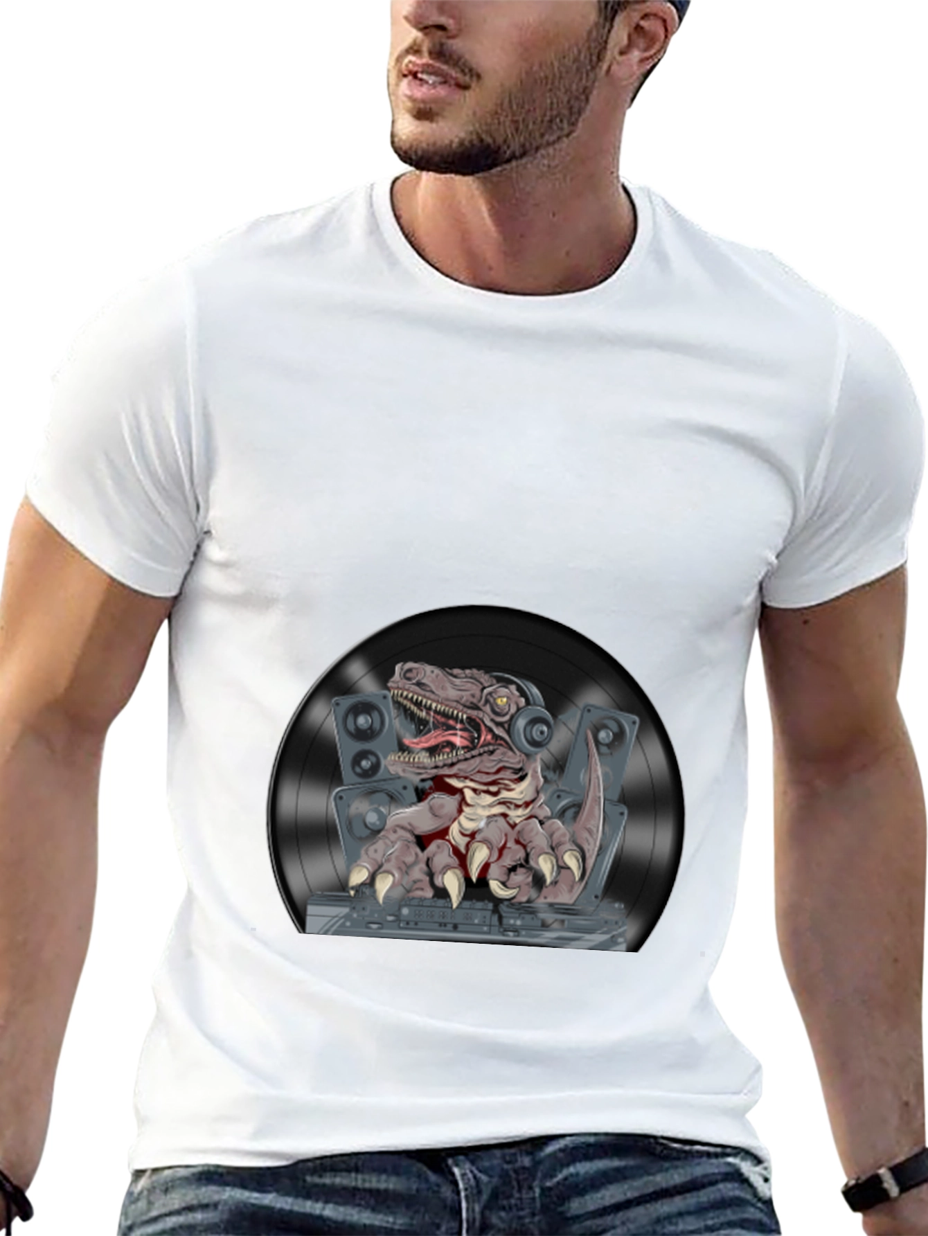 DJ Raptor Graphic T-Shirt - Black Cotton Tee