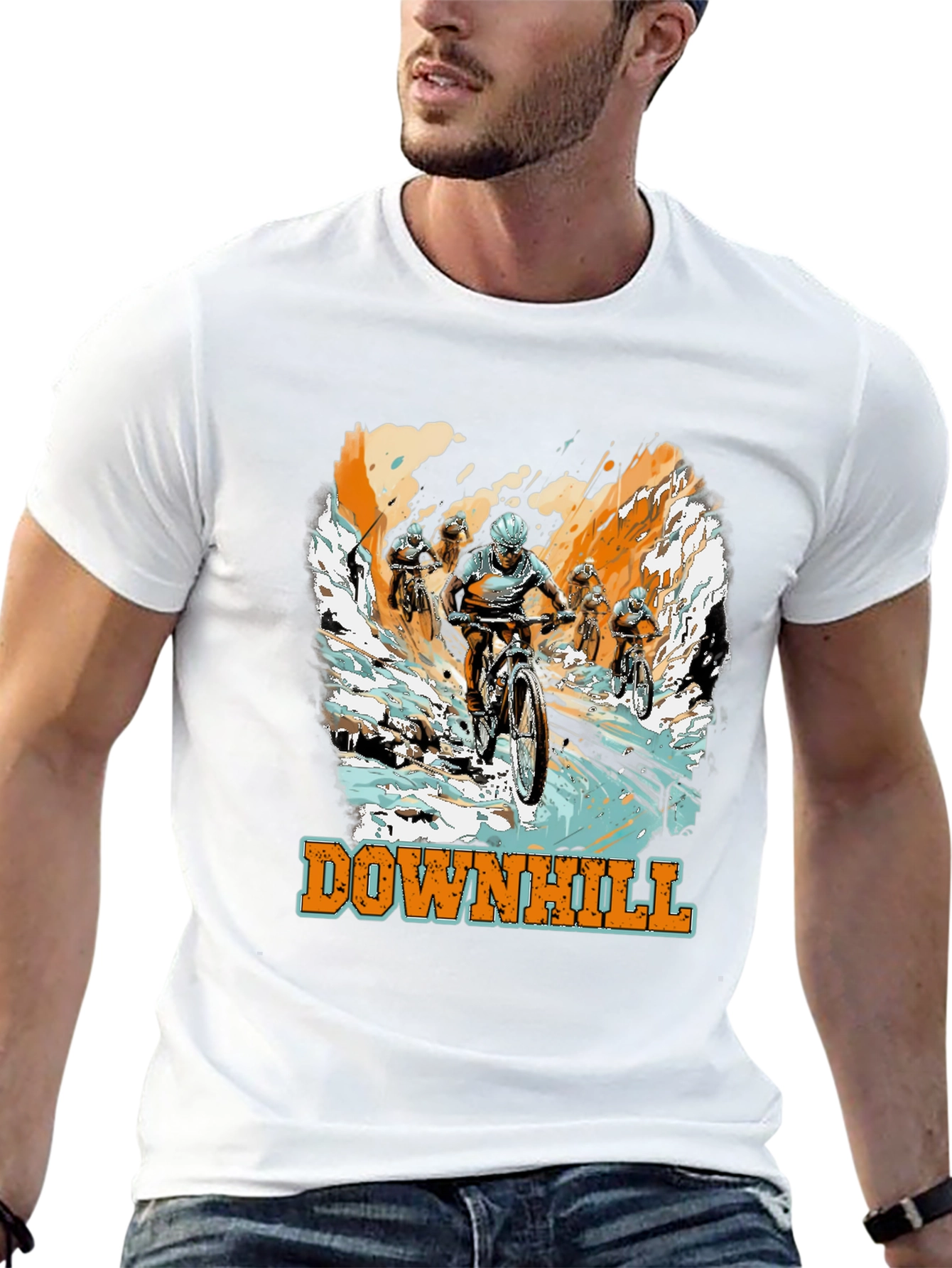 Downhill Mountain Biking Graphic Tee