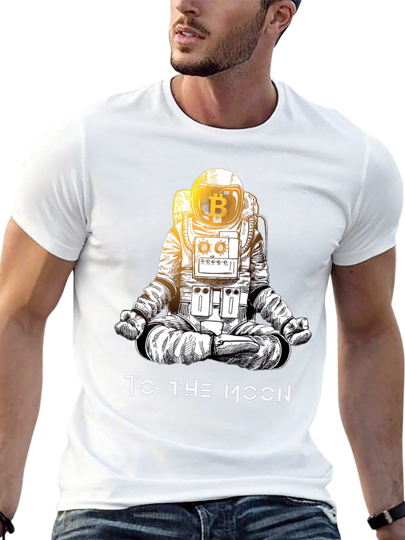 Bitcoin Astronaut Black T-Shirt - To The Moon!