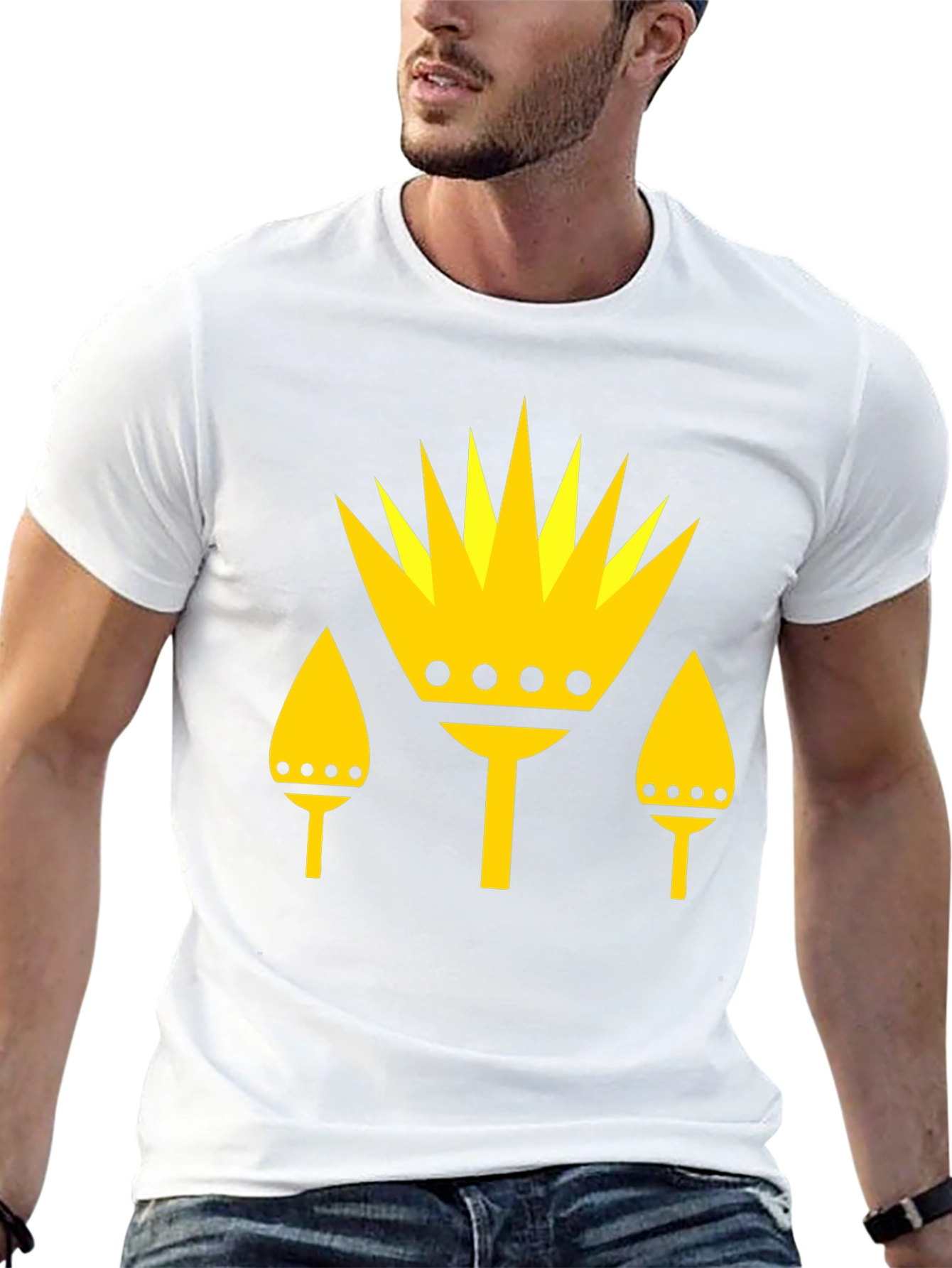 Graphic Tee - Yellow Crown Design
