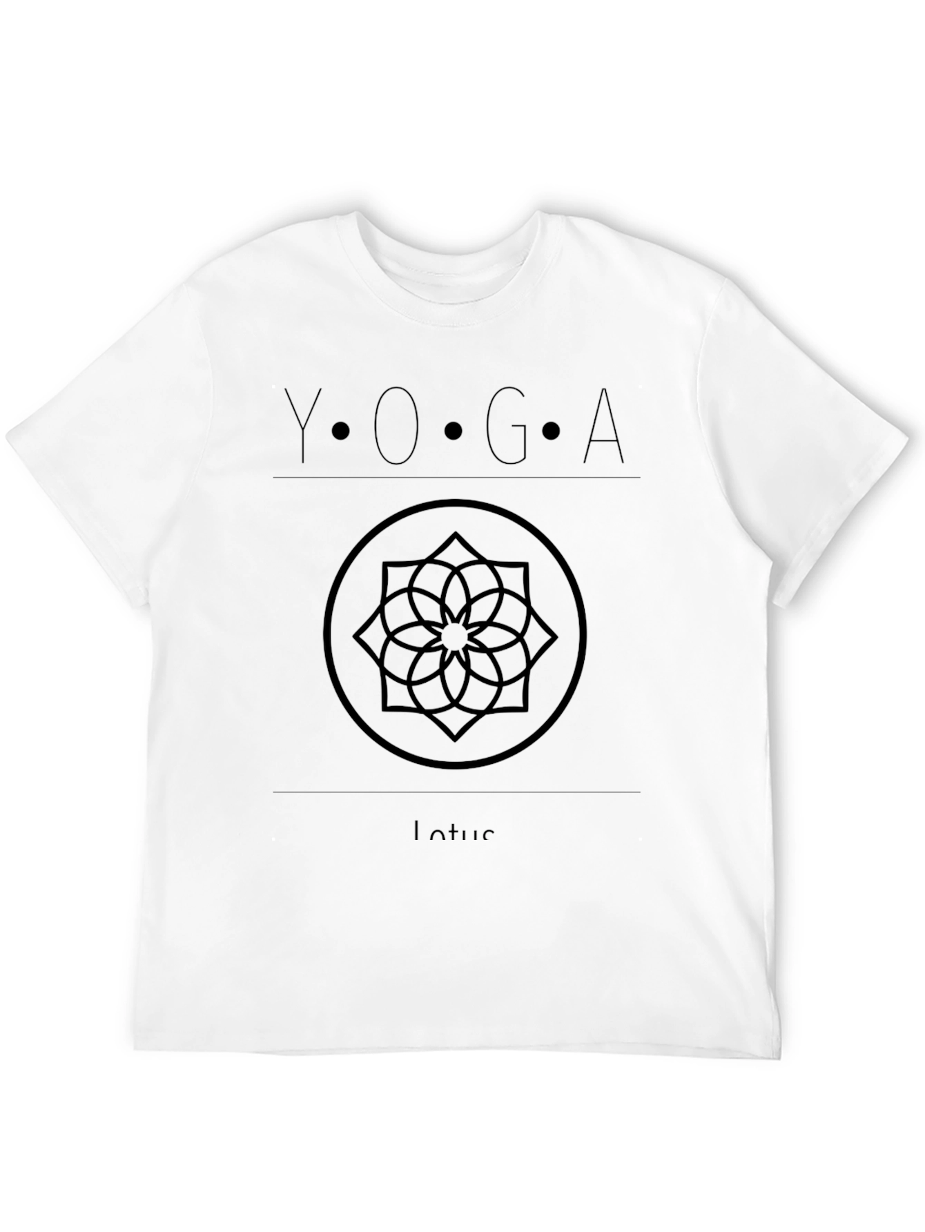 Yoga Lotus Black Graphic Tee