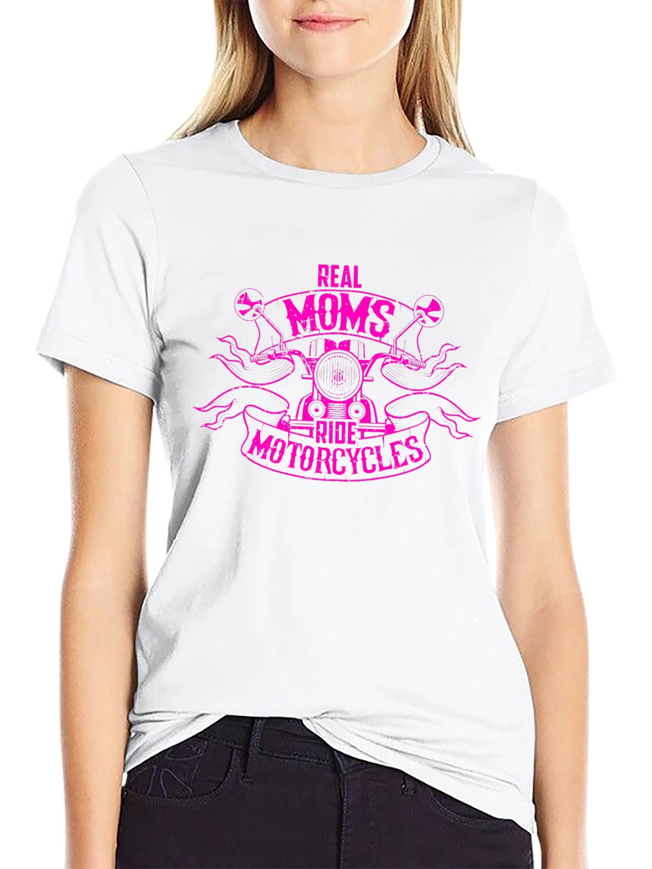Real Moms Ride Motorcycles Graphic Tee