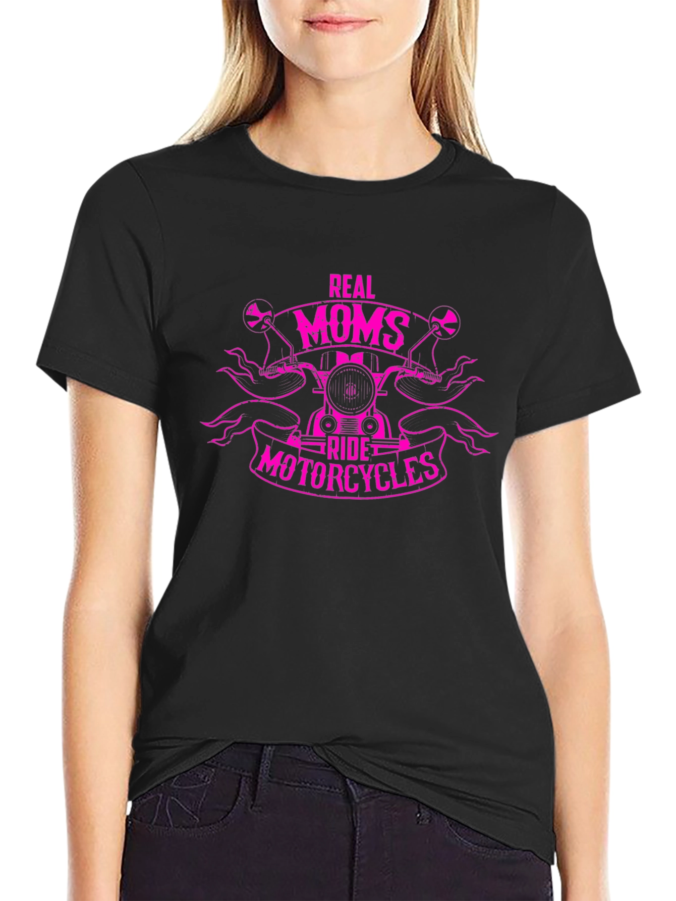 Real Moms Ride Motorcycles Graphic Tee