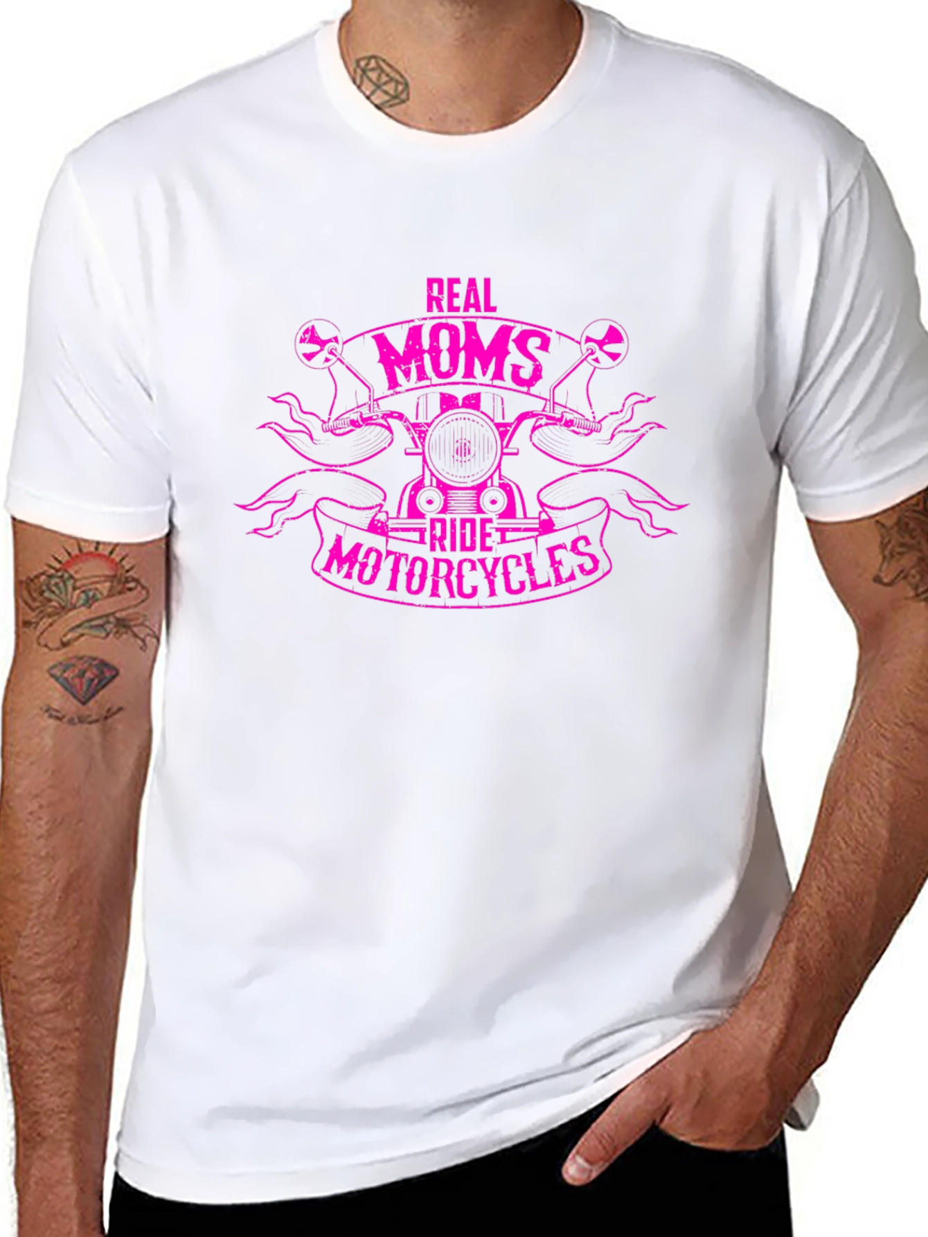 Real Moms Ride Motorcycles Graphic Tee