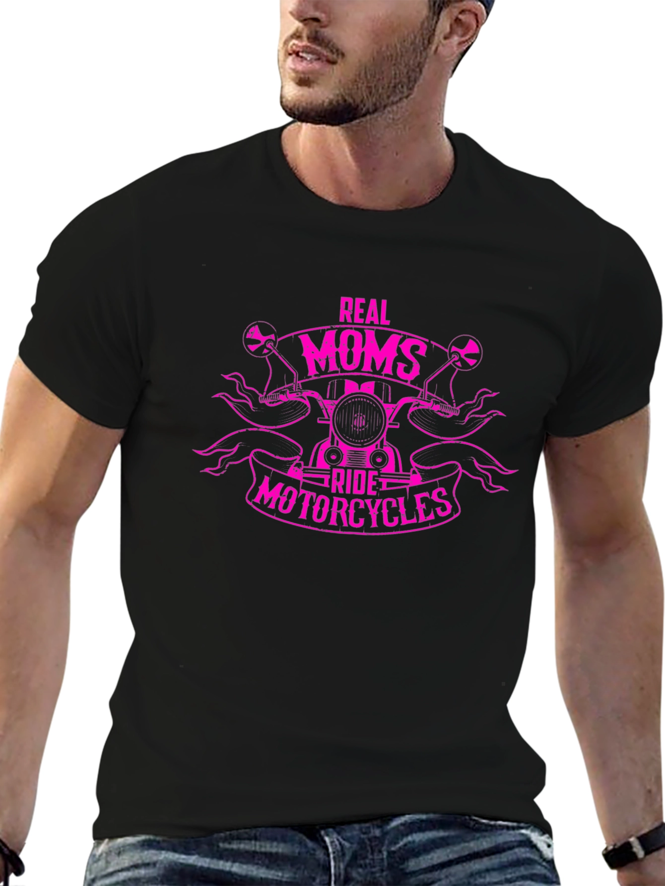 Real Moms Ride Motorcycles Graphic Tee