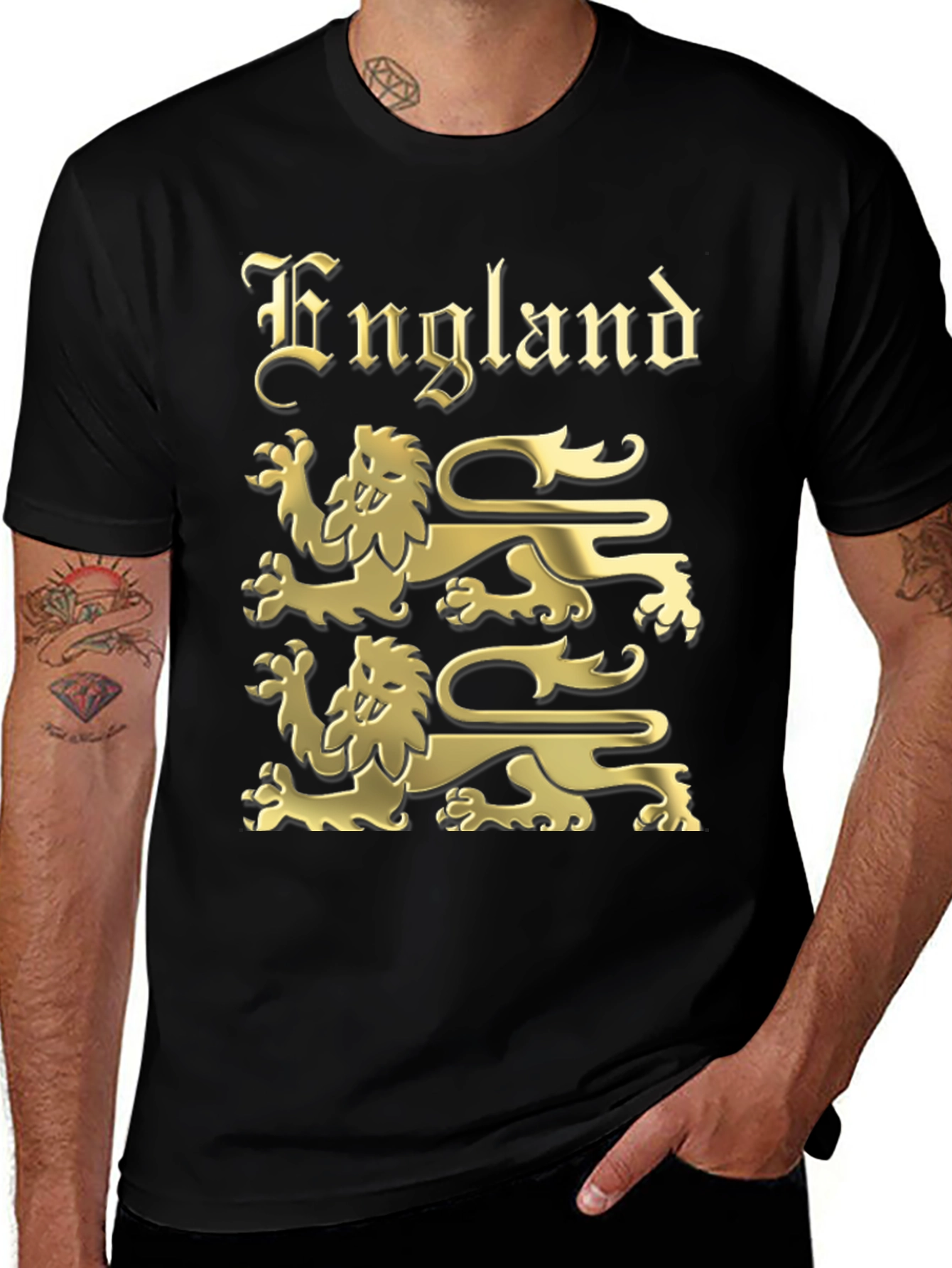 England Lions Black T-Shirt