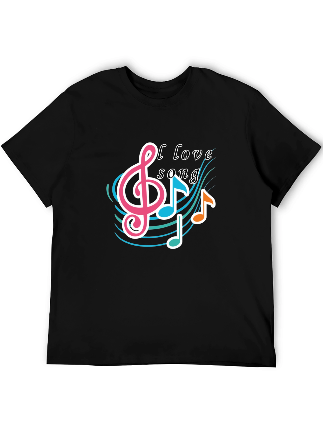 I Love Song Black T-Shirt