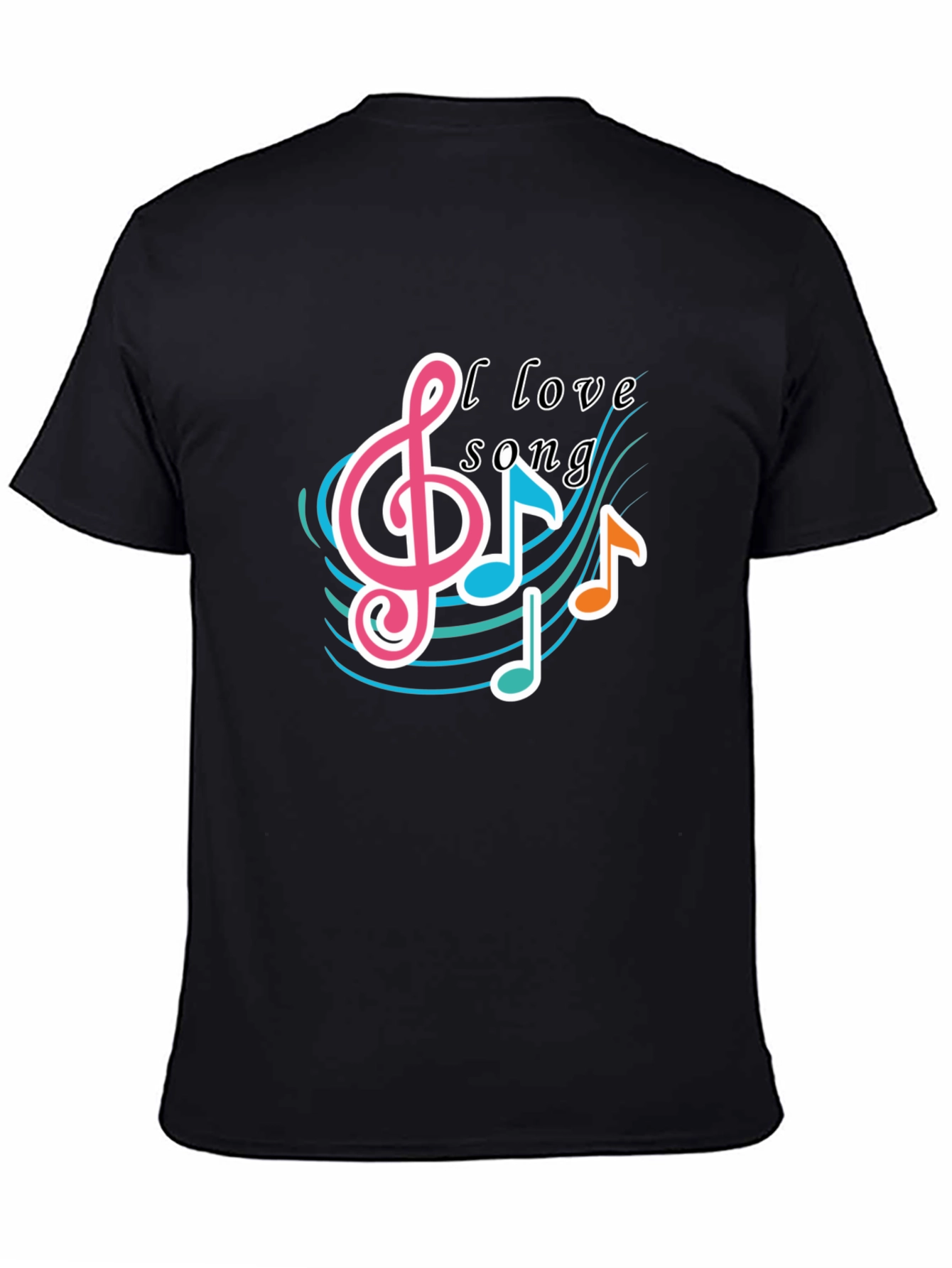 I Love Song Black T-Shirt