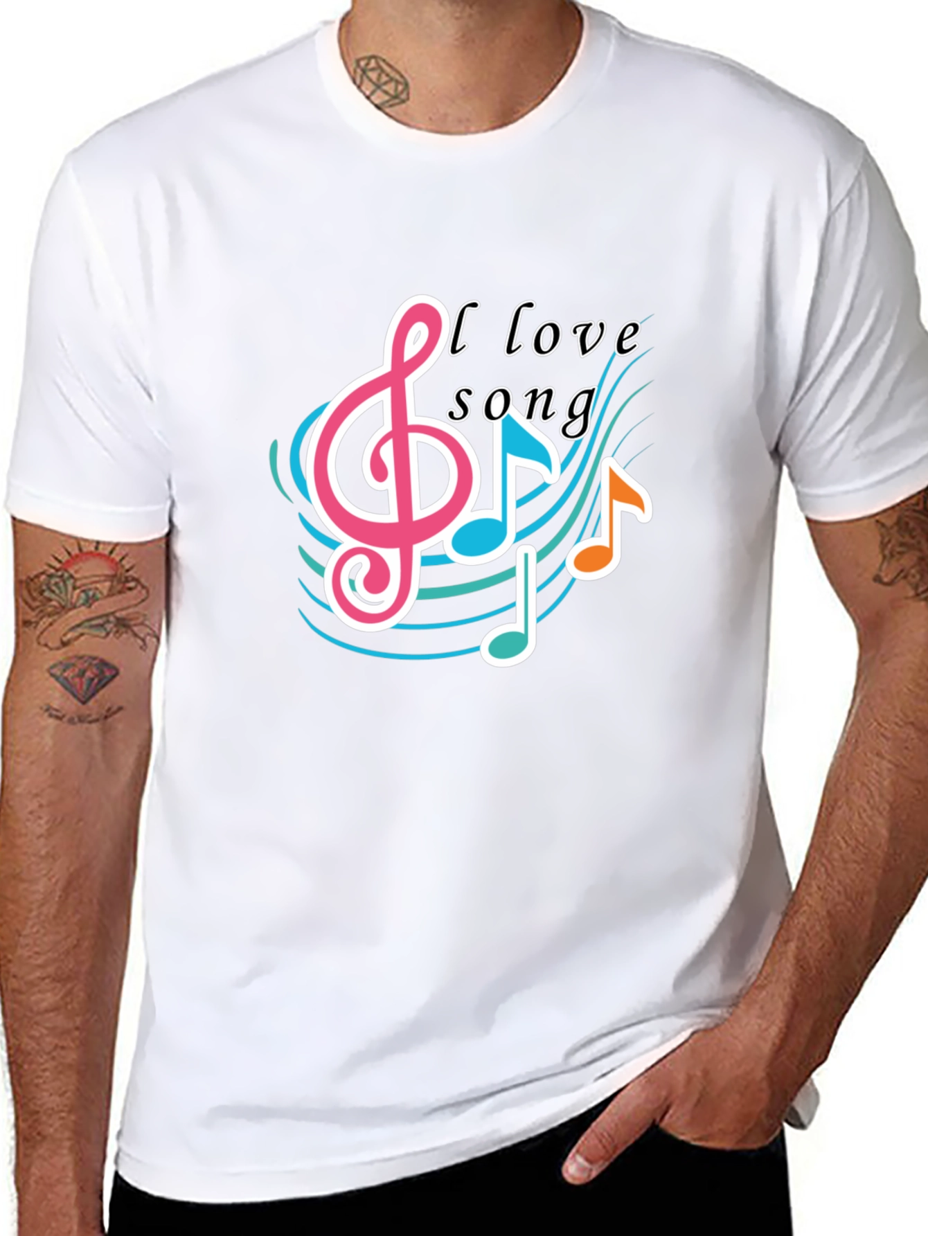 I Love Song Black T-Shirt