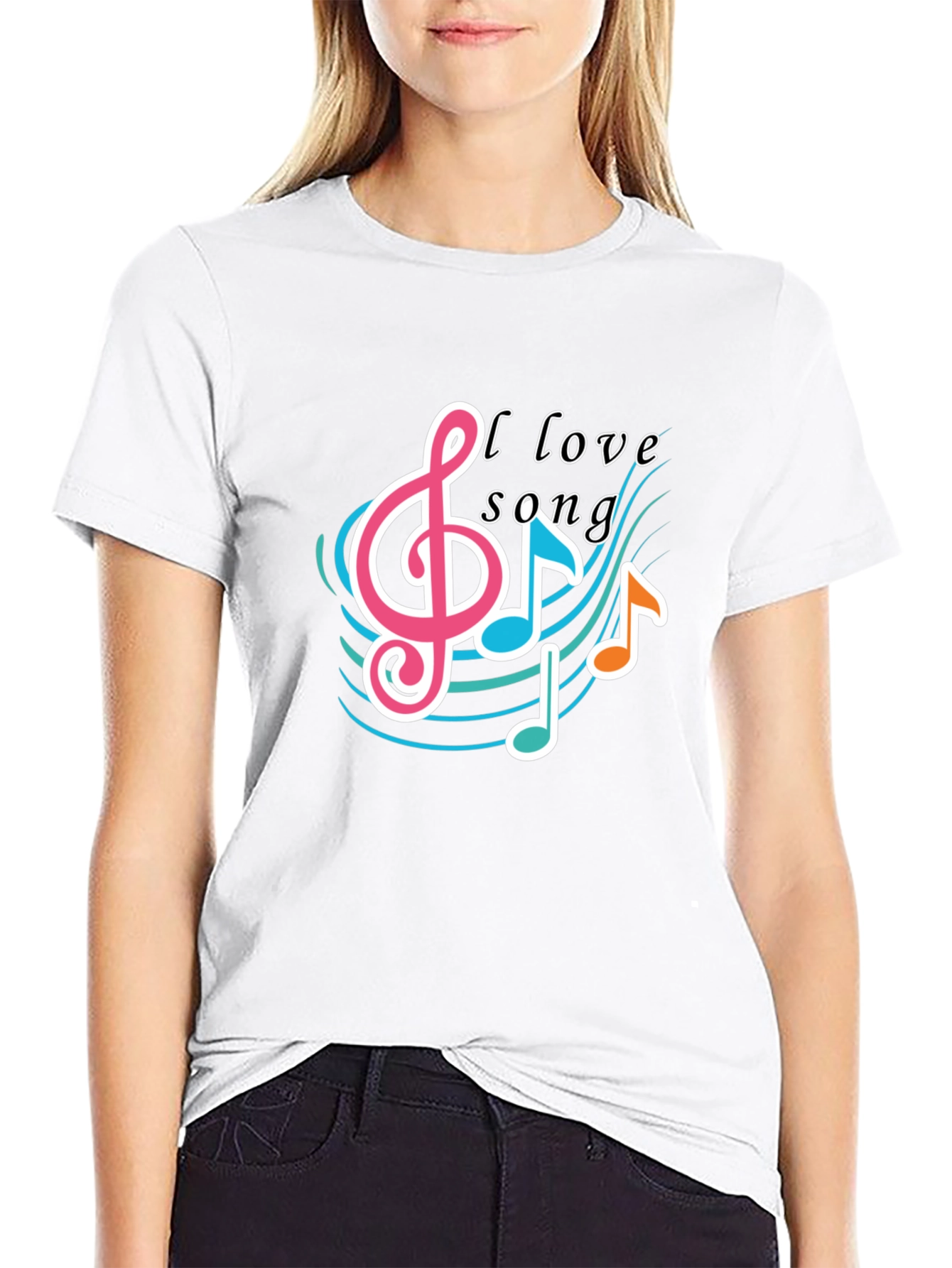 I Love Song Black T-Shirt