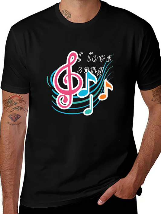 I Love Song Black T-Shirt