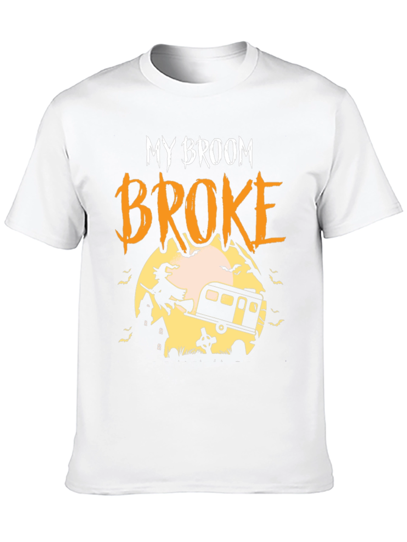 My Broom Broke Camping Halloween T-Shirt