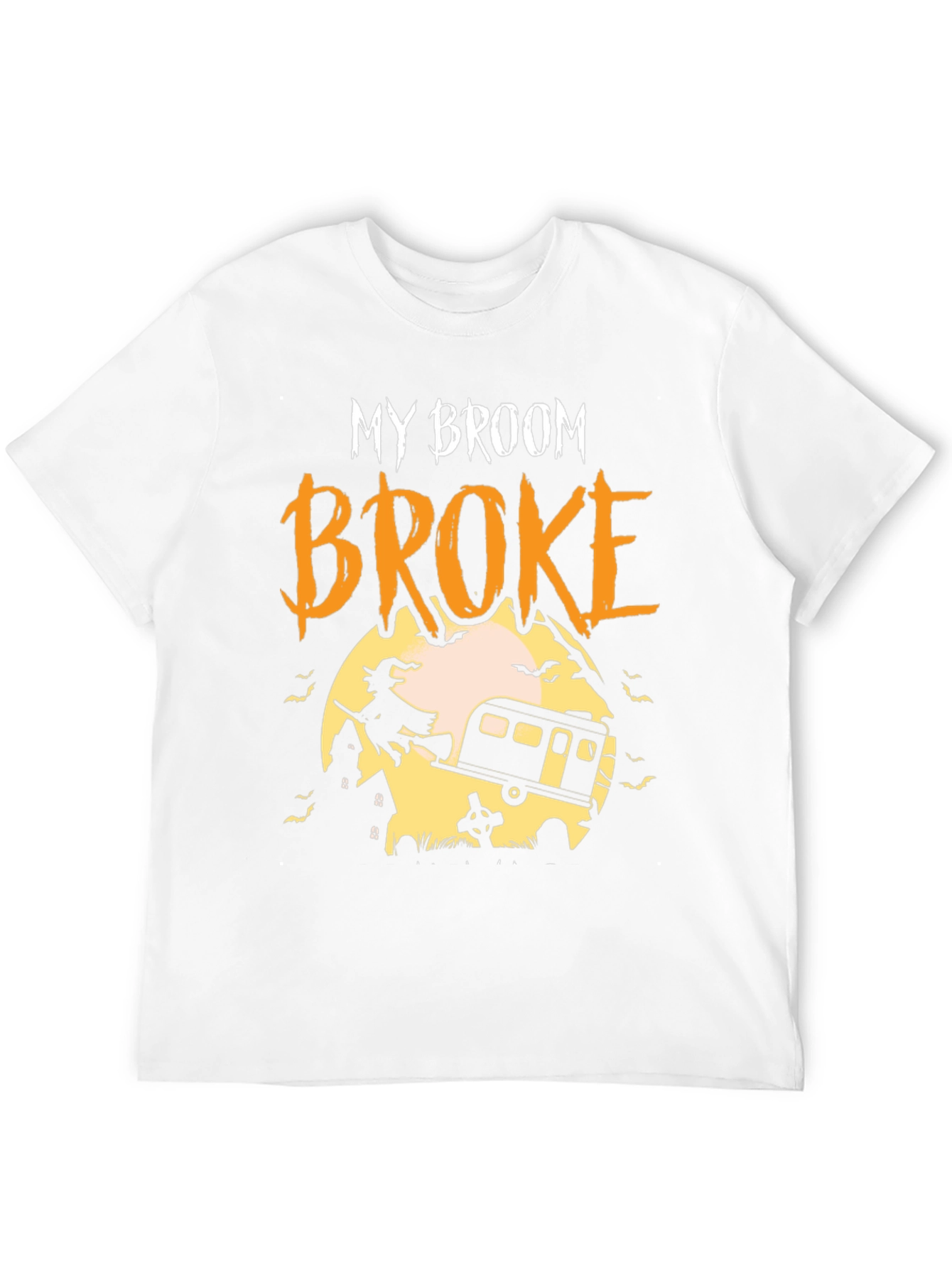 My Broom Broke Camping Halloween T-Shirt