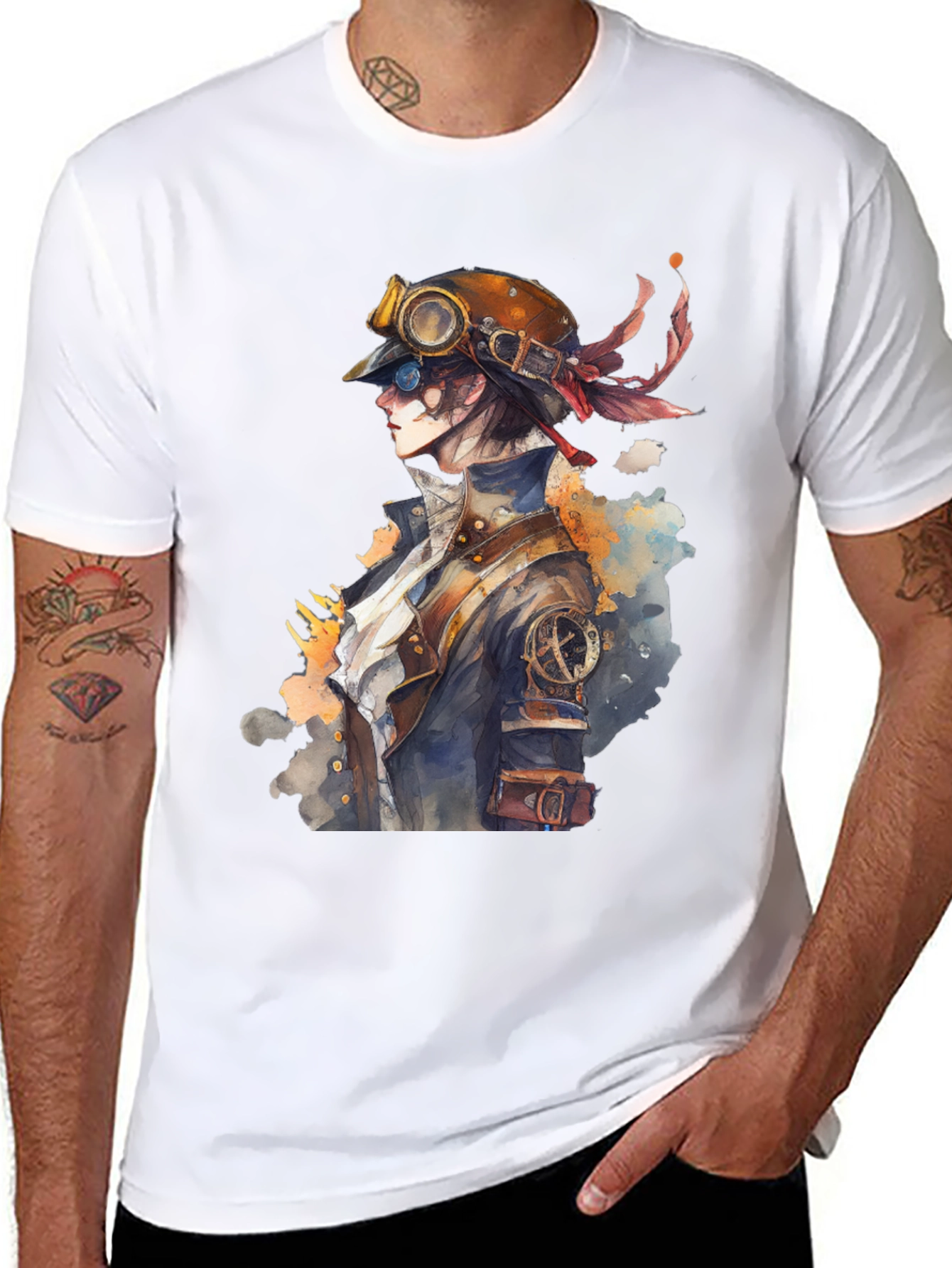 Steampunk Aviator T-Shirt - Retro Style