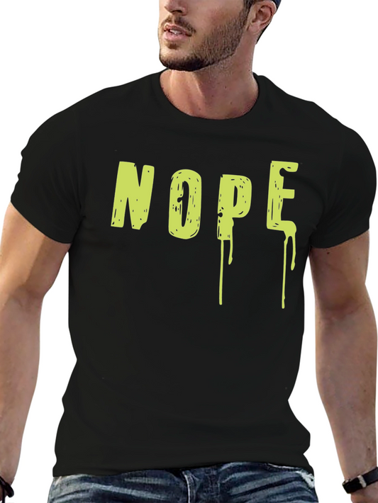 Nope Drip Graphic Black T-Shirt