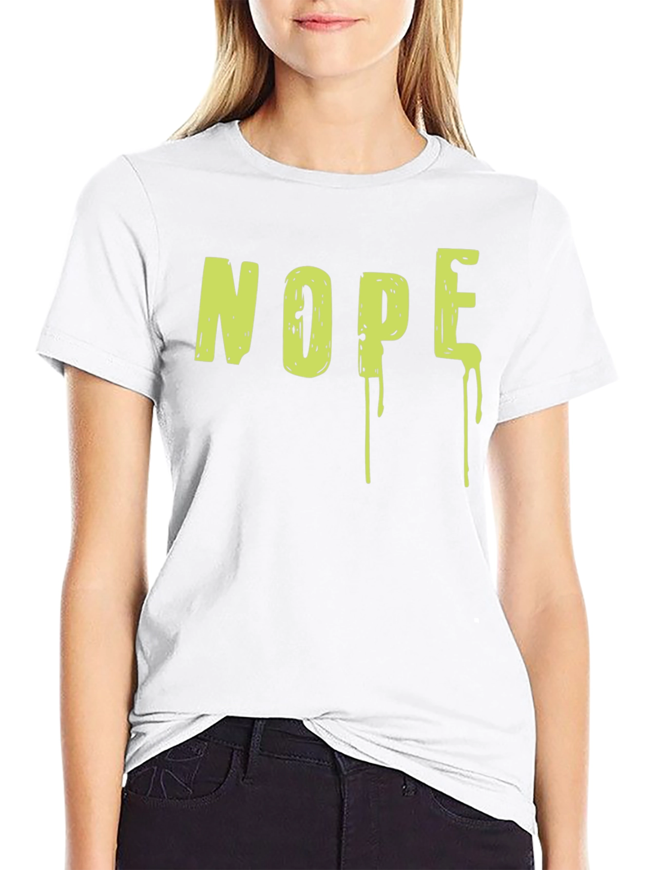 Nope Drip Graphic Black T-Shirt
