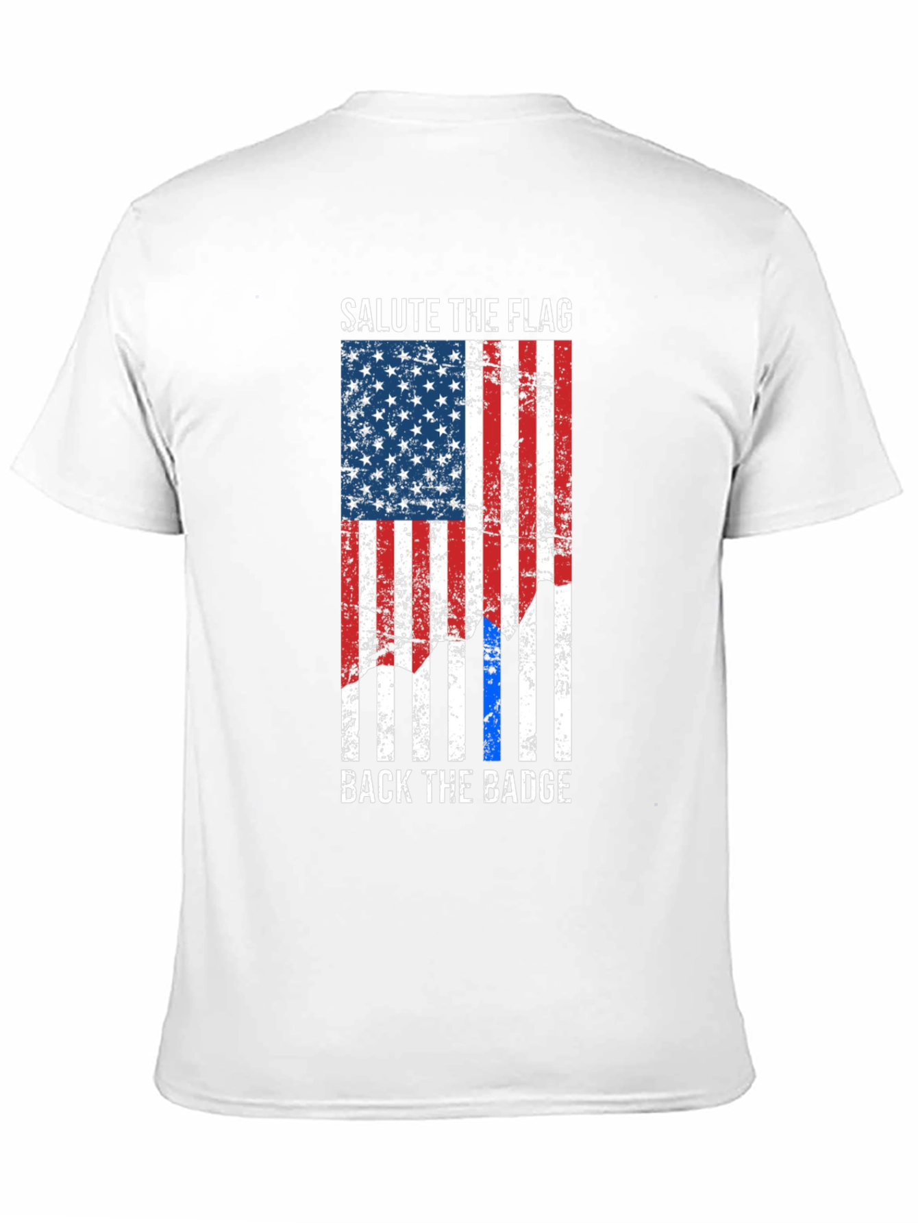Salute the Flag Back the Badge Graphic Tee