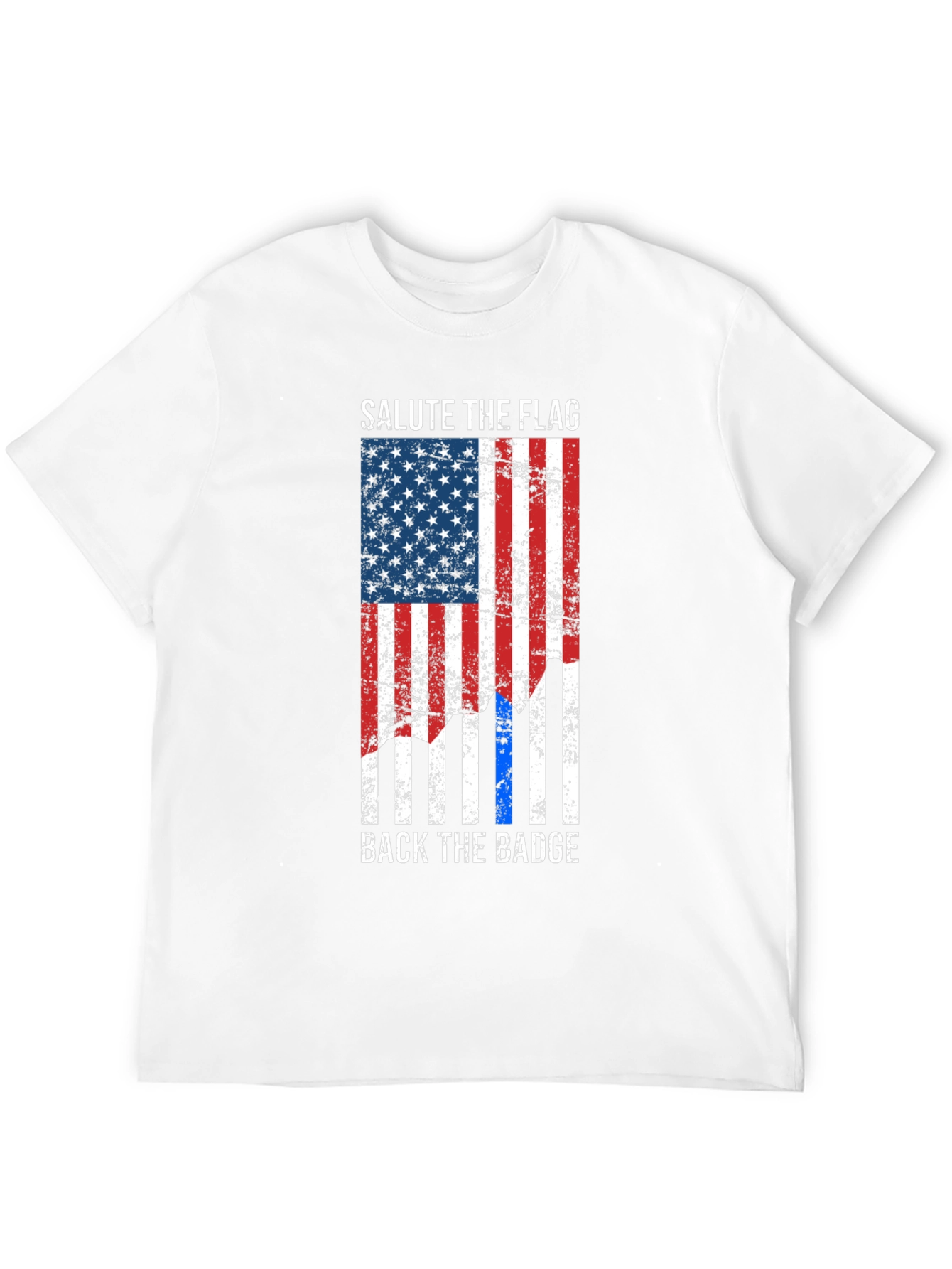 Salute the Flag Back the Badge Graphic Tee