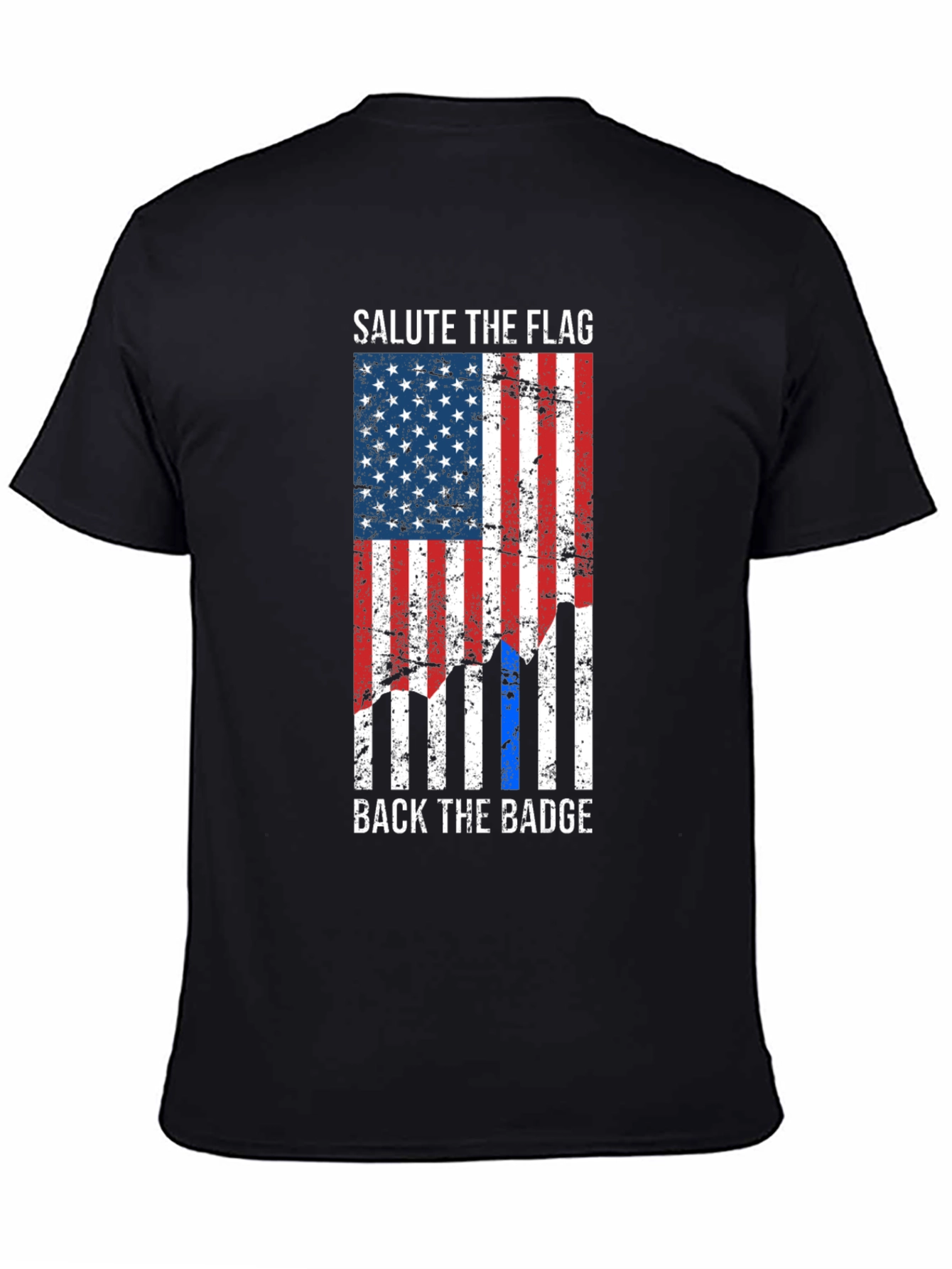 Salute the Flag Back the Badge Graphic Tee
