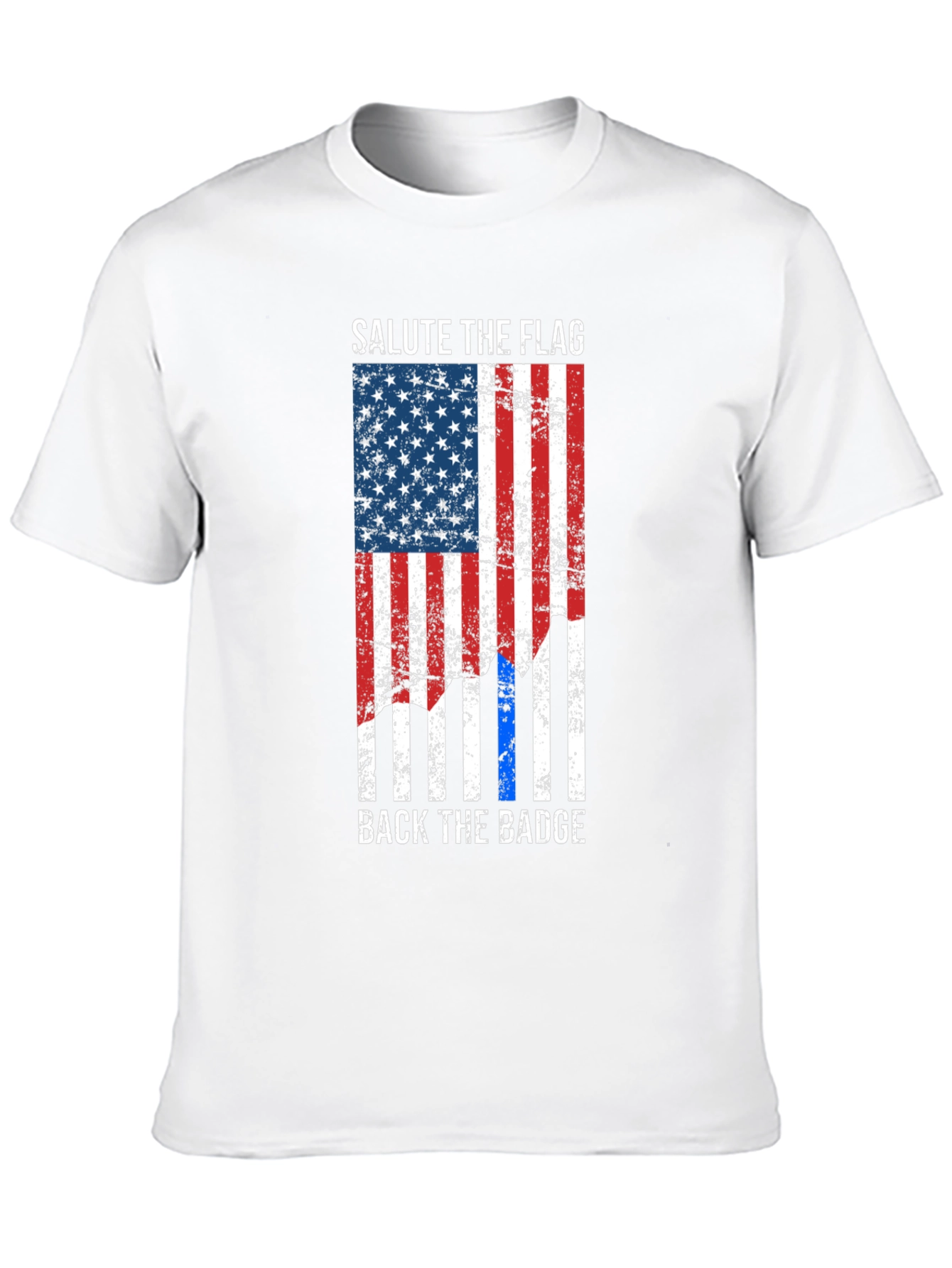 Salute the Flag Back the Badge Graphic Tee