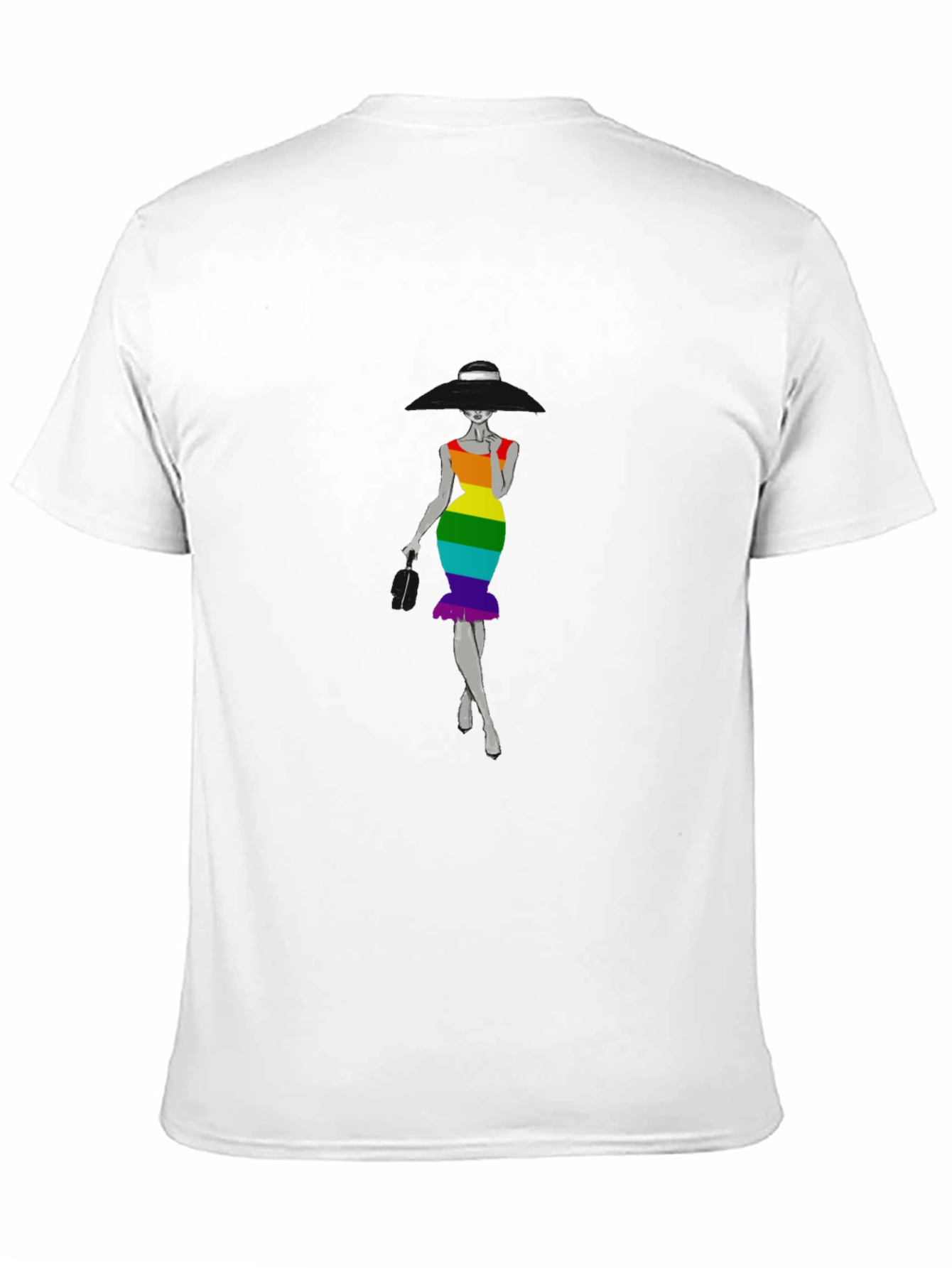 Rainbow Dress Graphic Tee - Stylish Unisex T-Shirt