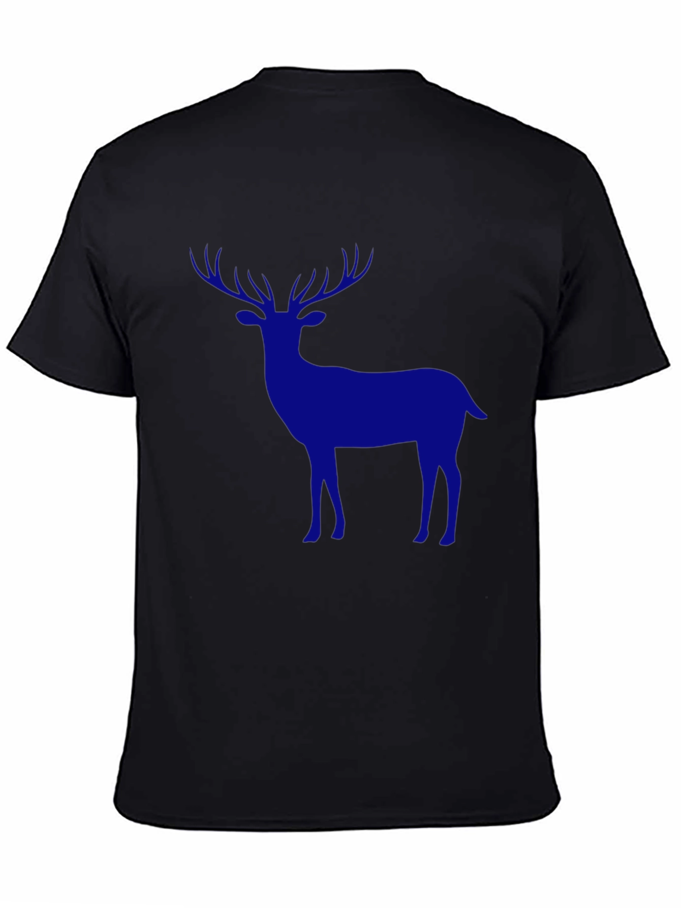 Mens Black Deer Graphic Tee - Classic Fit