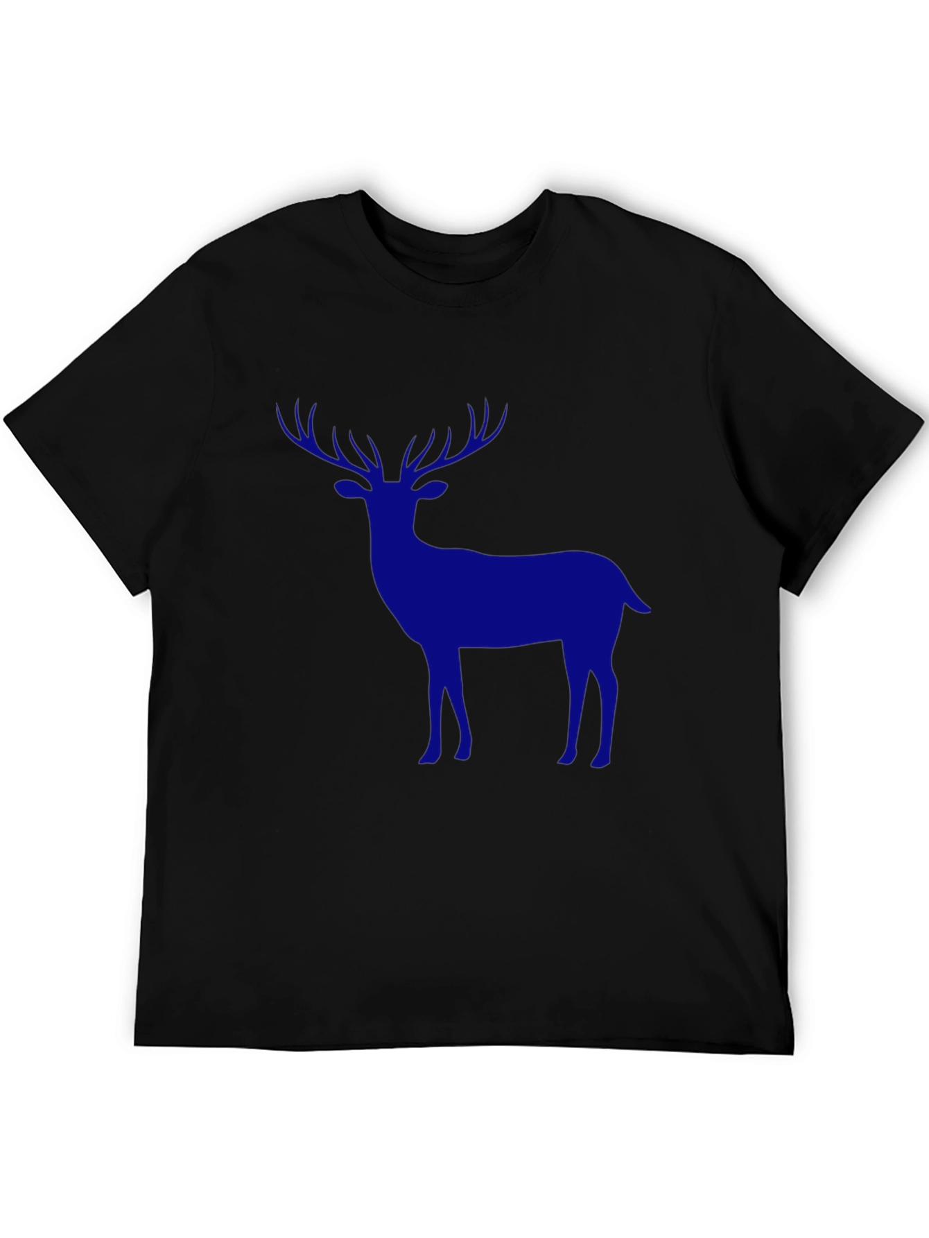Mens Black Deer Graphic Tee - Classic Fit