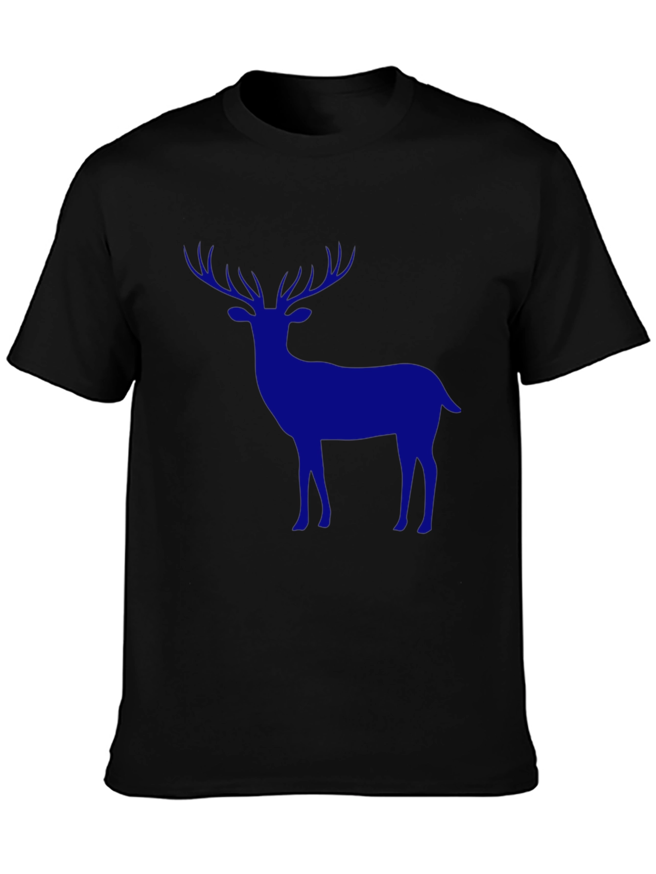 Mens Black Deer Graphic Tee - Classic Fit