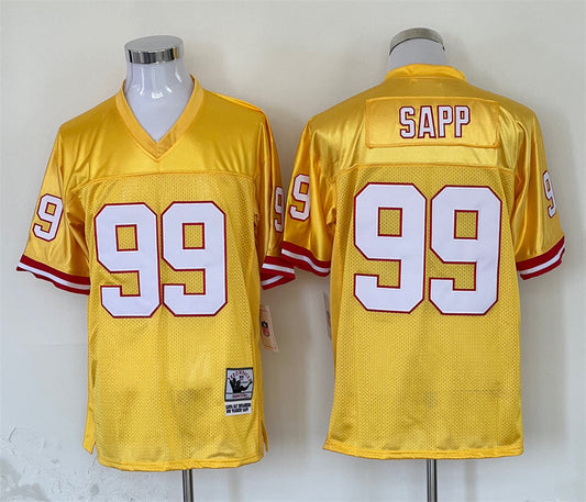 Men's Tampa Bay Buccaneers Warren Sapp Mitchell & Ness Yellow Legacy Replica Jerseys