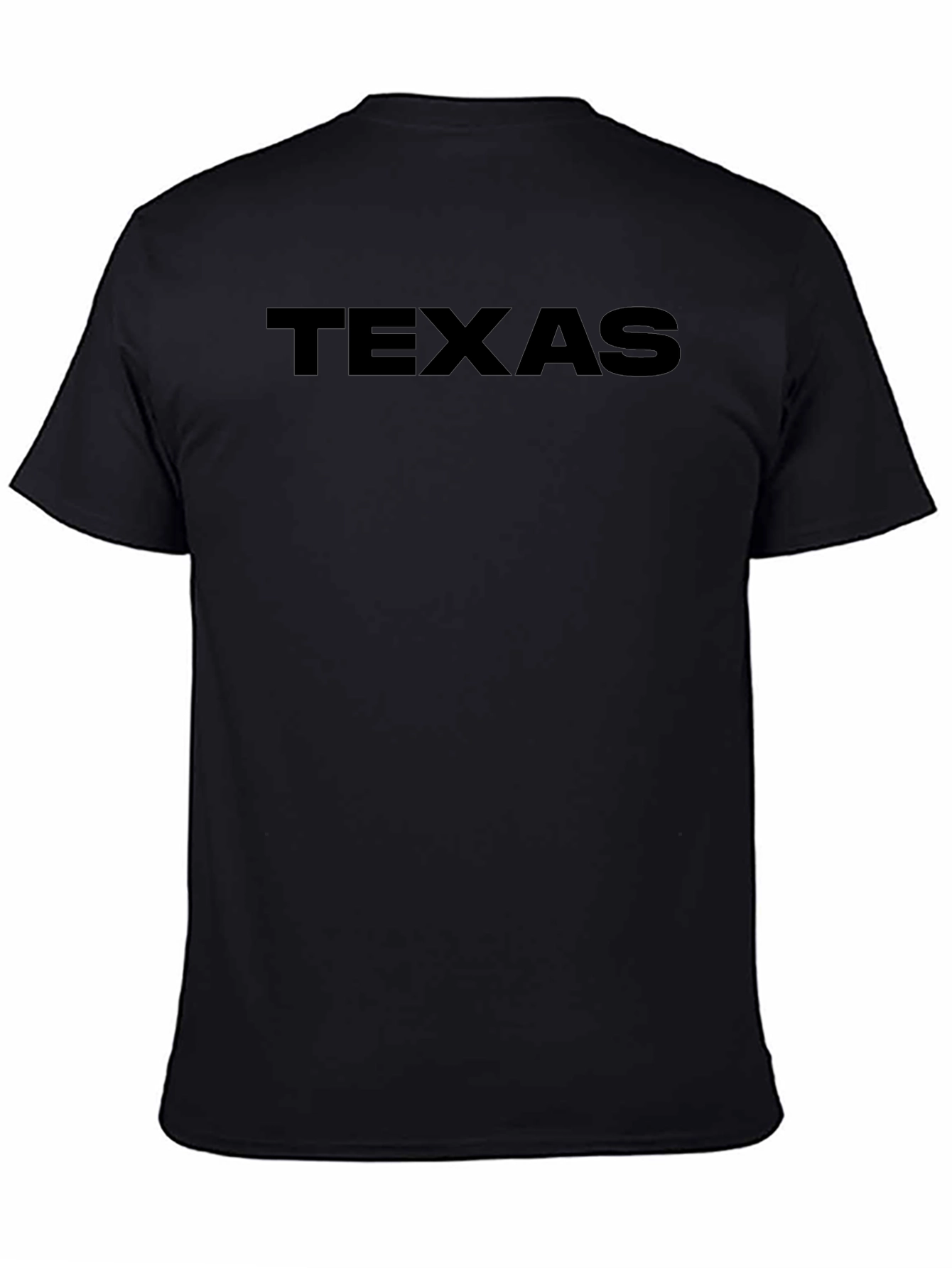 Texas Black Crew Neck T-Shirt