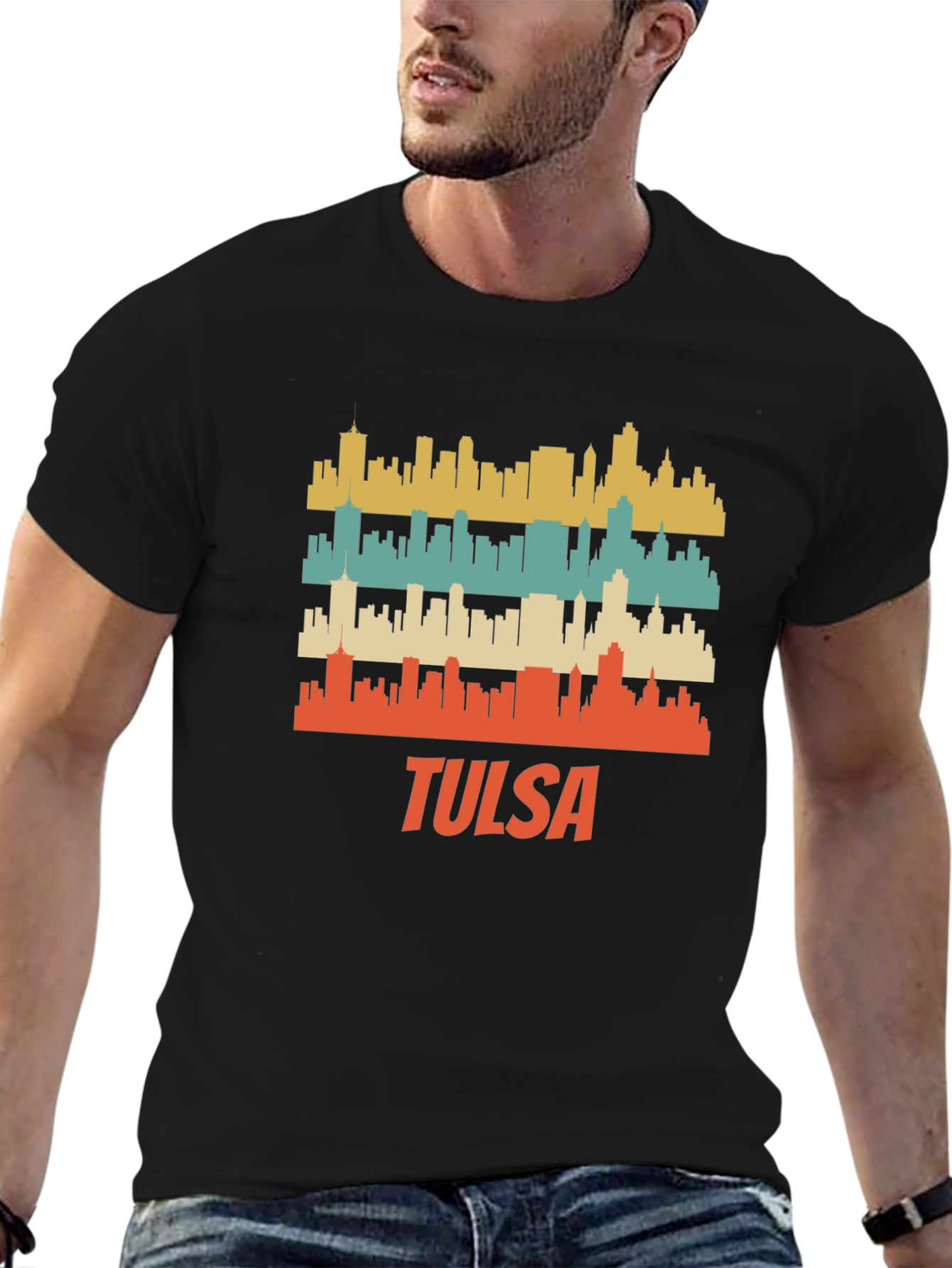 Tulsa Skyline Retro T-Shirt