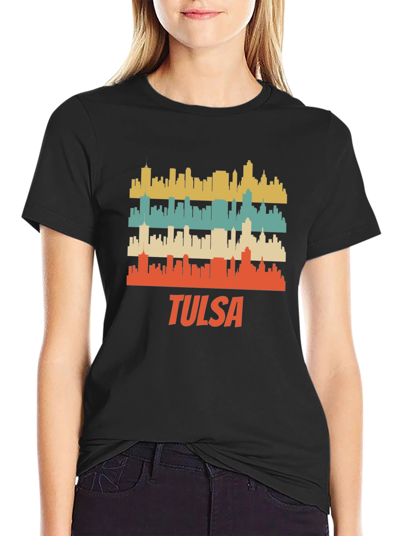 Tulsa Skyline Retro T-Shirt