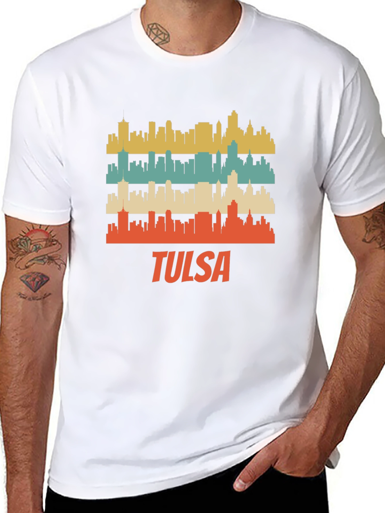 Tulsa Skyline Retro T-Shirt