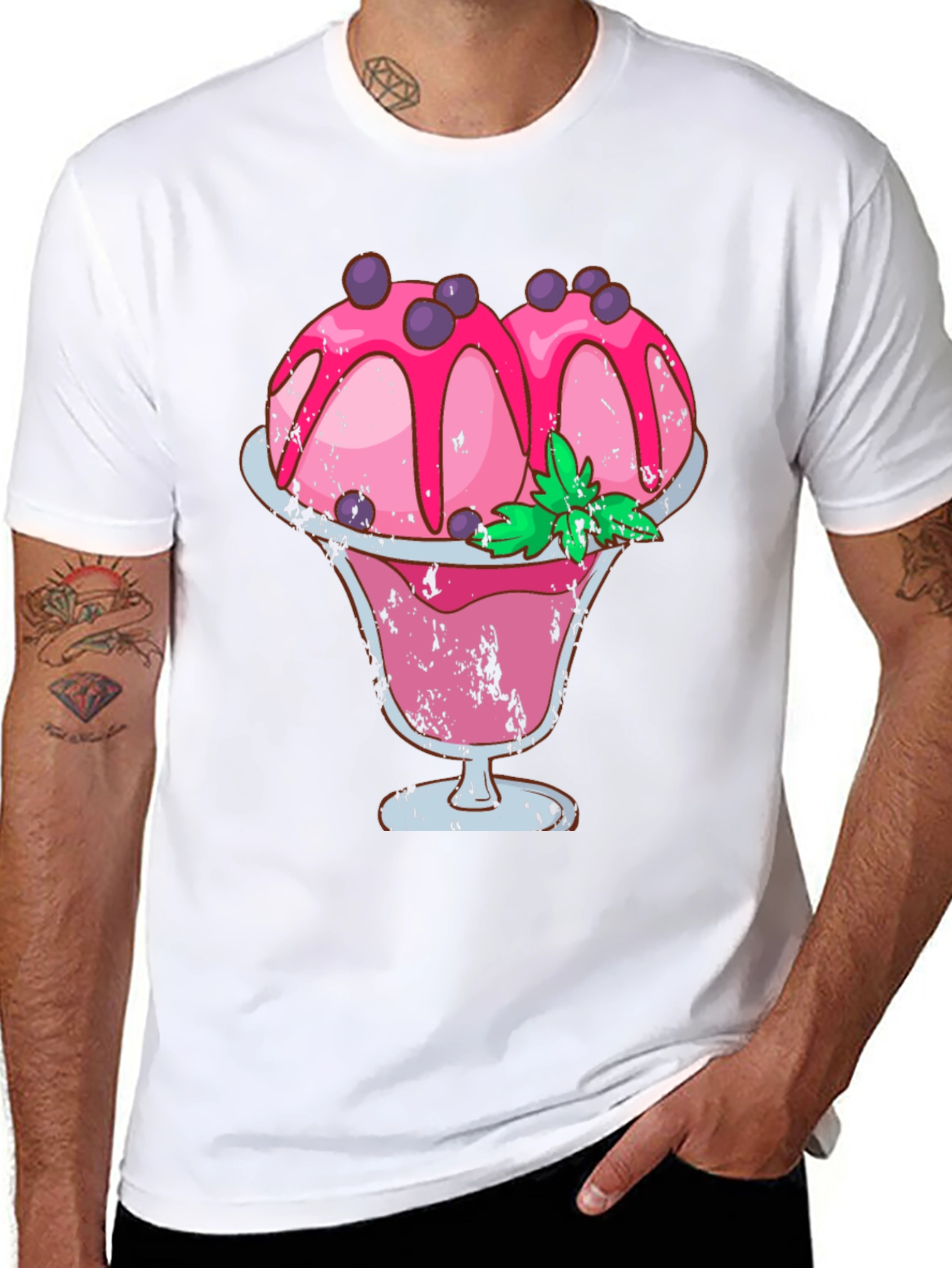 Ice Cream Sundae Graphic T-Shirt