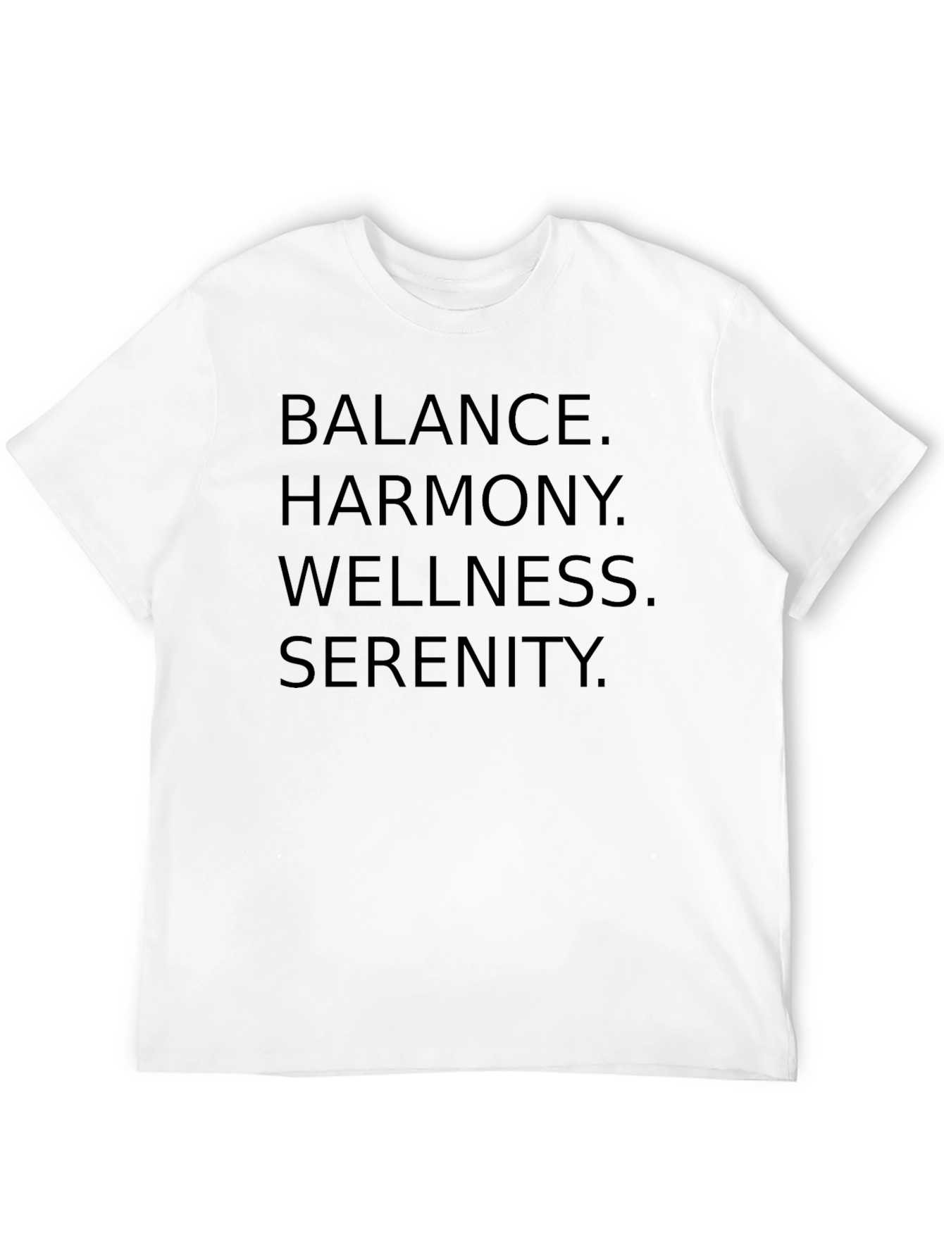Balance Harmony Wellness Serenity Black T-Shirt