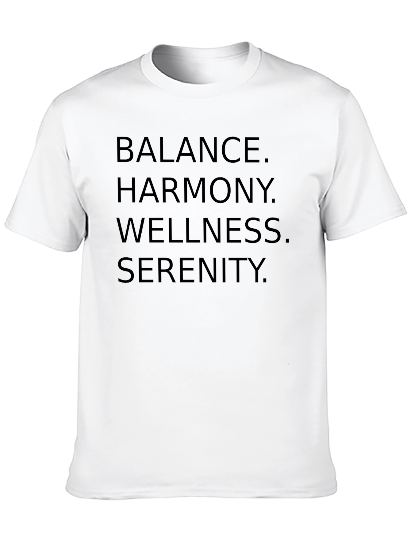 Balance Harmony Wellness Serenity Black T-Shirt