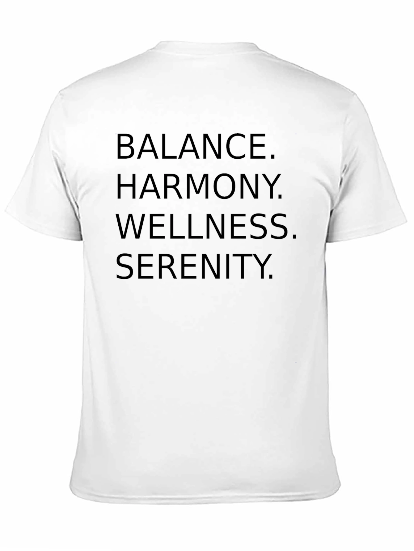 Balance Harmony Wellness Serenity Black T-Shirt