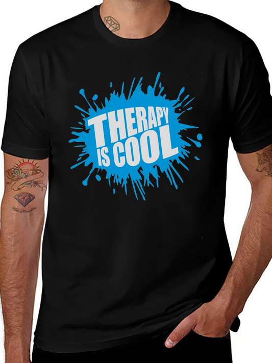 Therapy Is Cool T-Shirt - Black