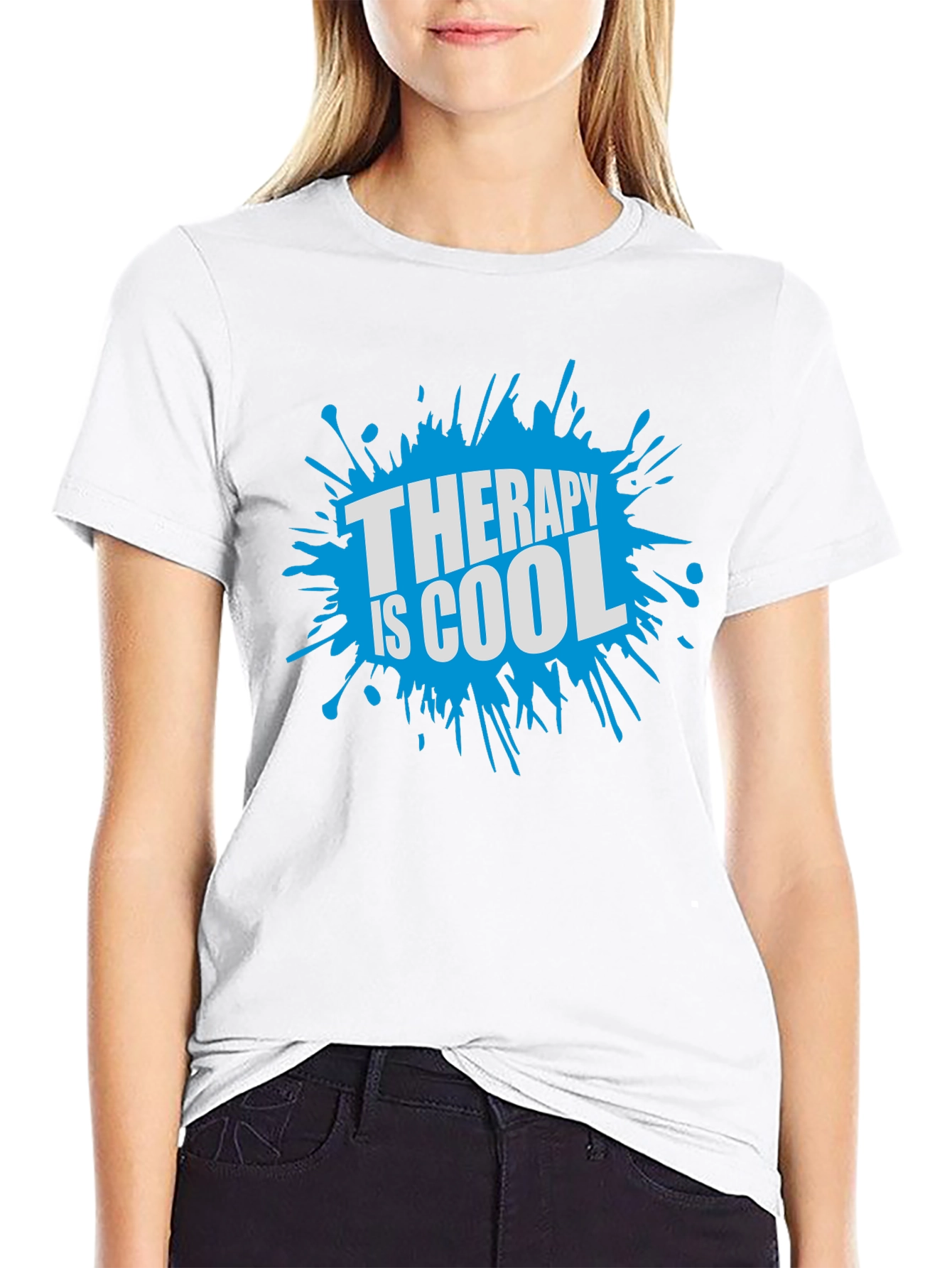 Therapy Is Cool T-Shirt - Black
