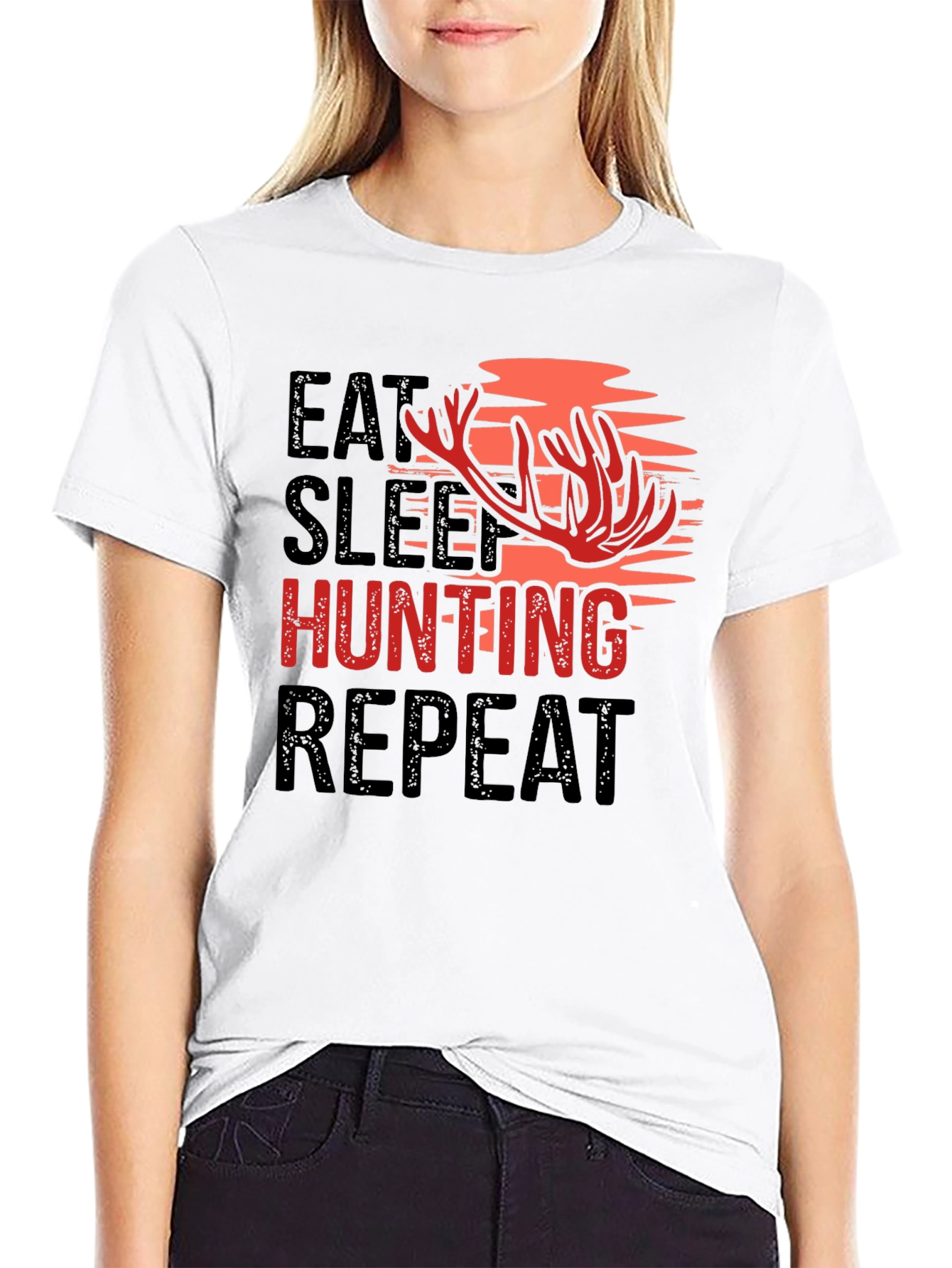 Eat Sleep Hunting Repeat Graphic Tee