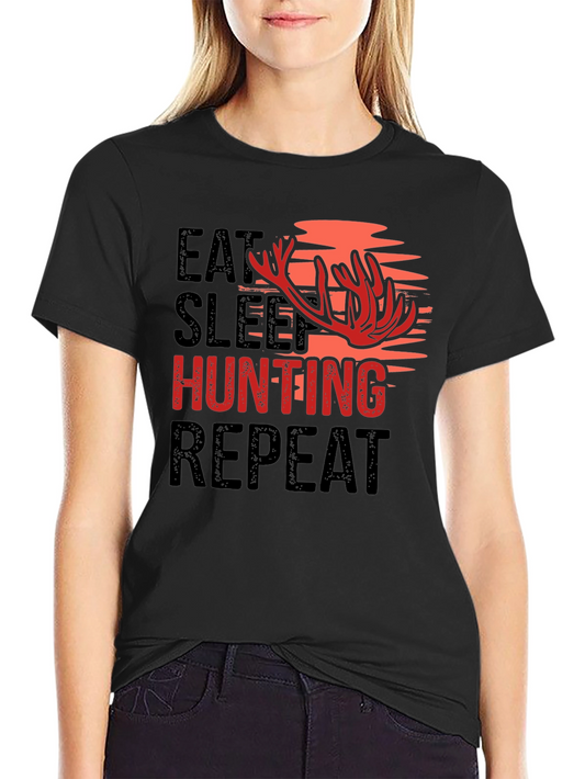 Eat Sleep Hunting Repeat Graphic Tee