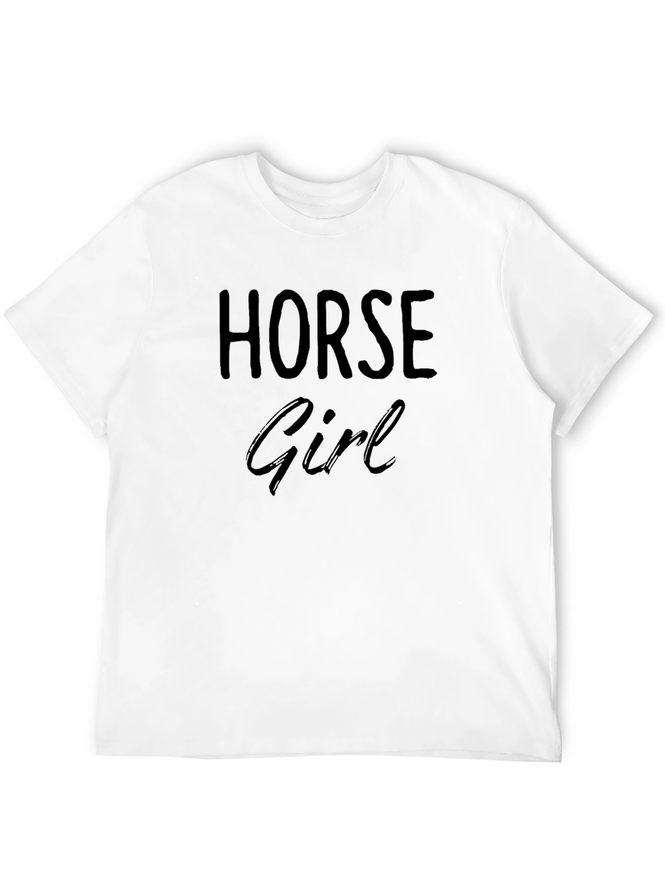 Horse Girl Black Graphic T-Shirt