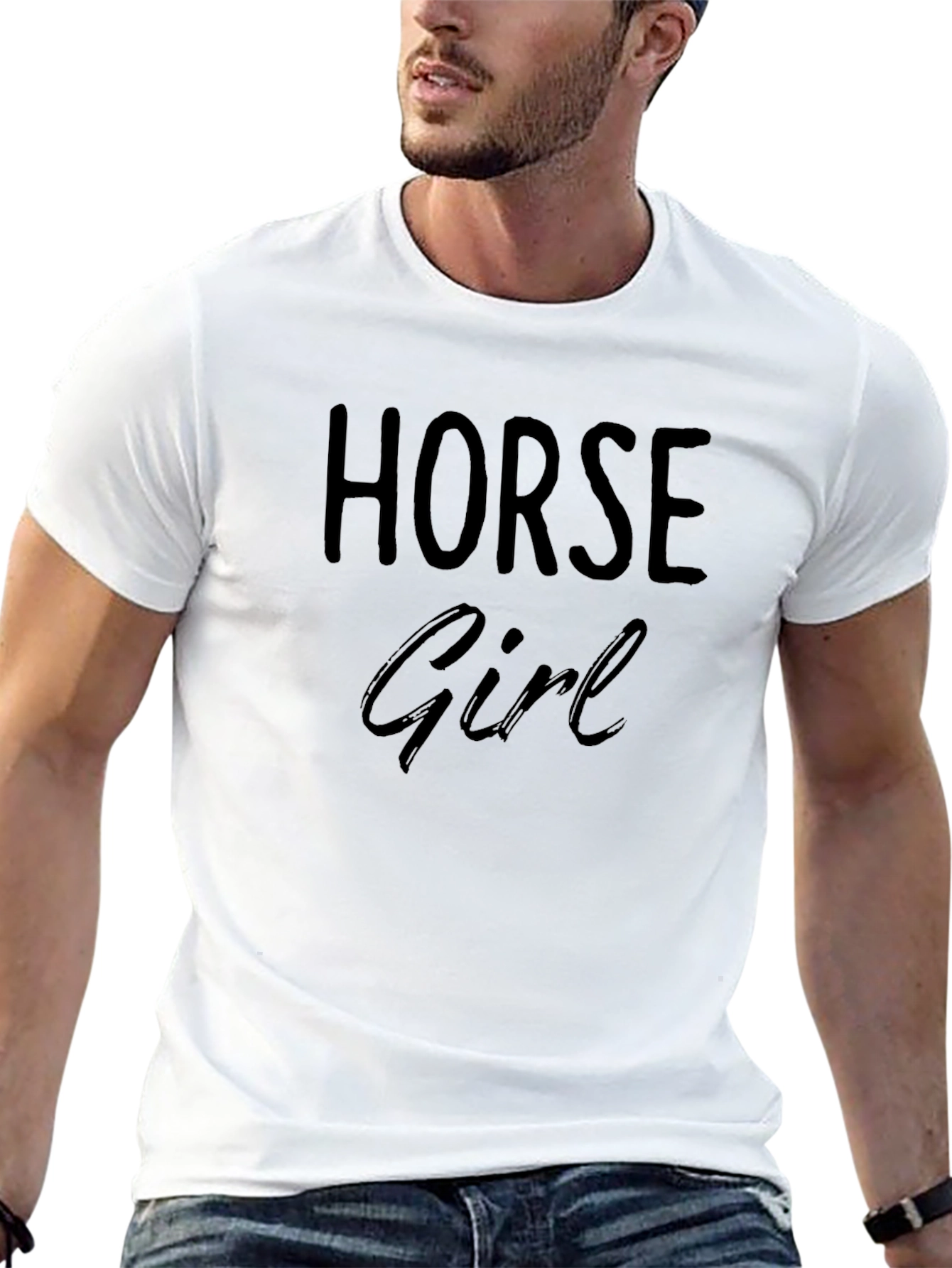 Horse Girl Black Graphic T-Shirt