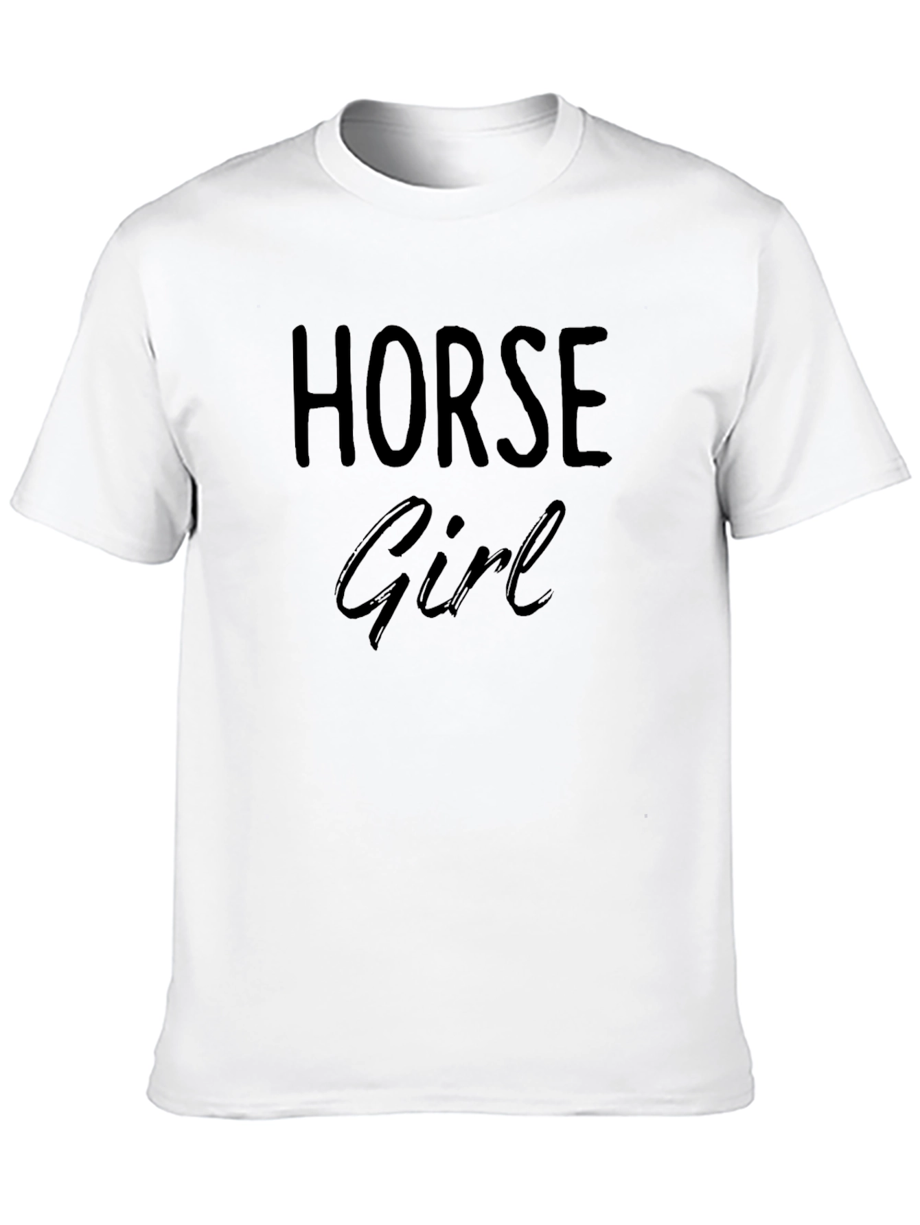 Horse Girl Black Graphic T-Shirt