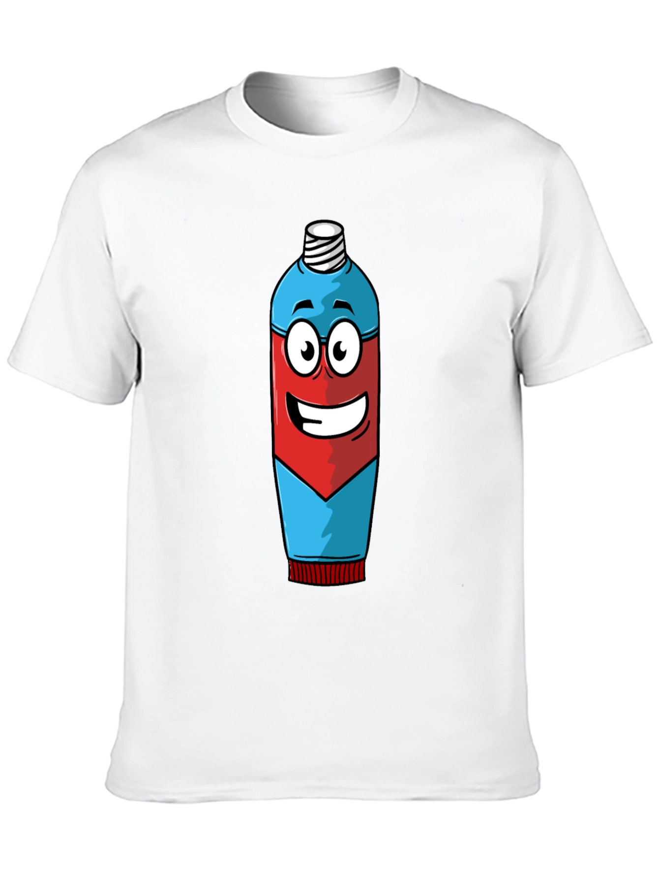 Cartoon Toothpaste T-Shirt - Quirky Graphic Tee