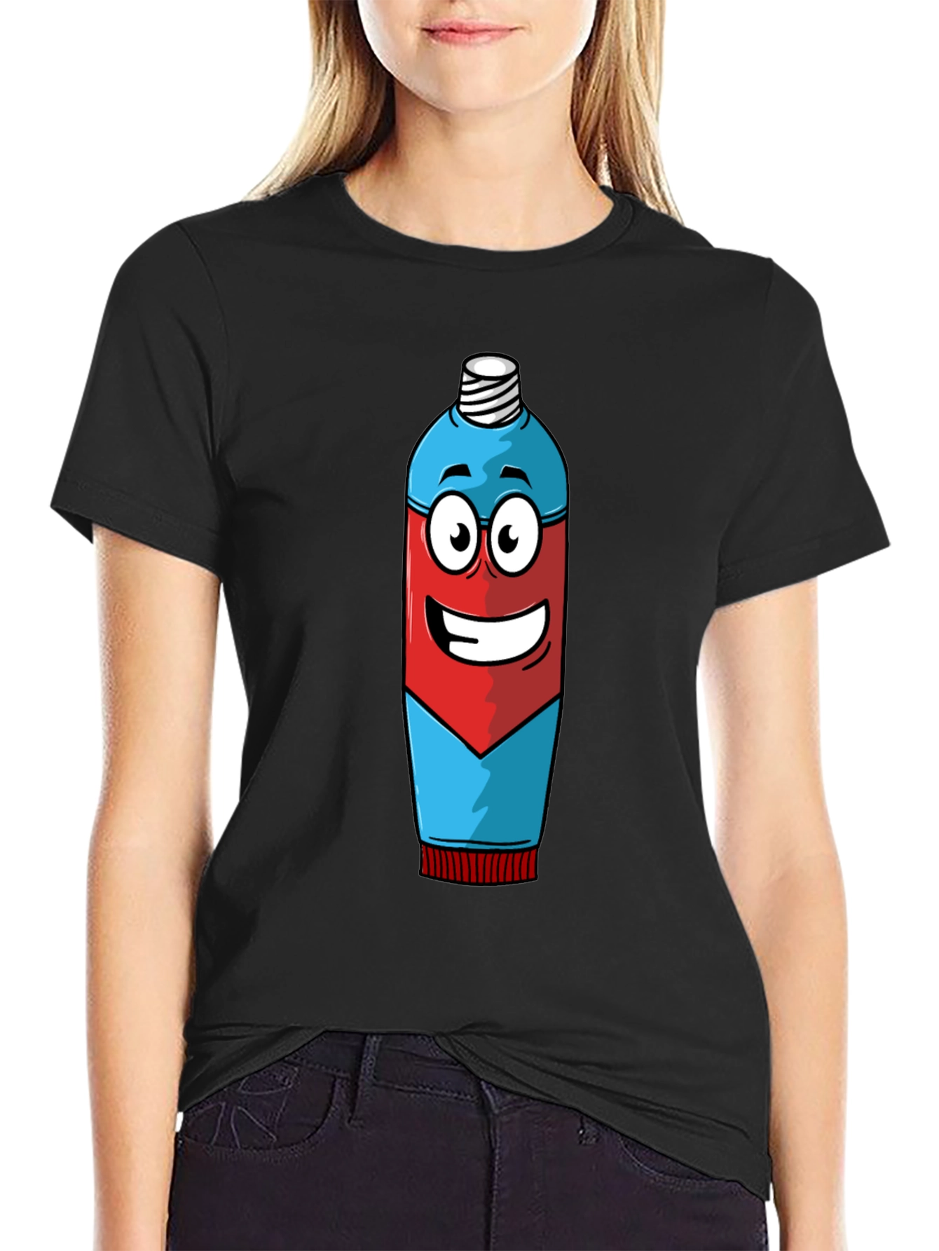 Cartoon Toothpaste T-Shirt - Quirky Graphic Tee