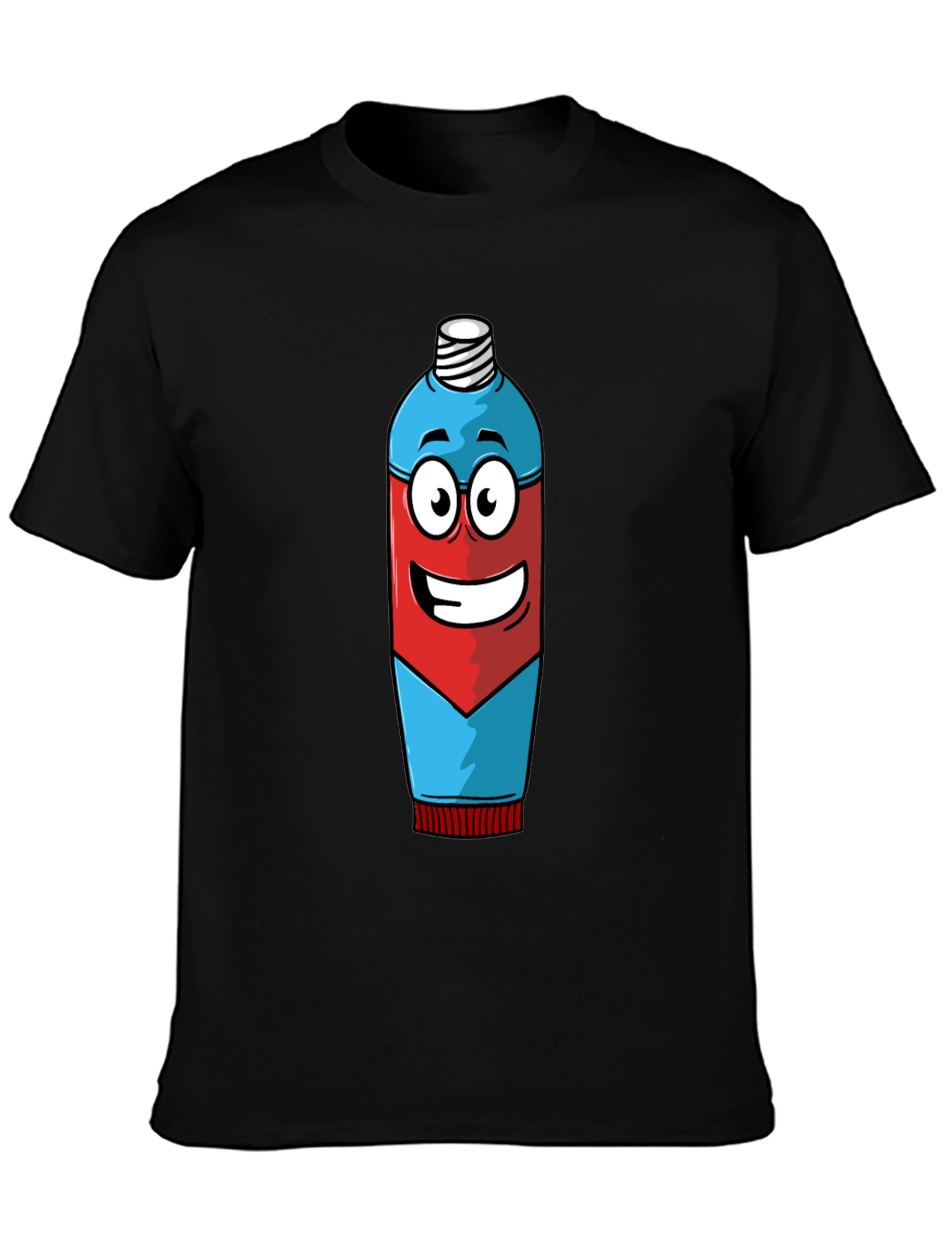 Cartoon Toothpaste T-Shirt - Quirky Graphic Tee